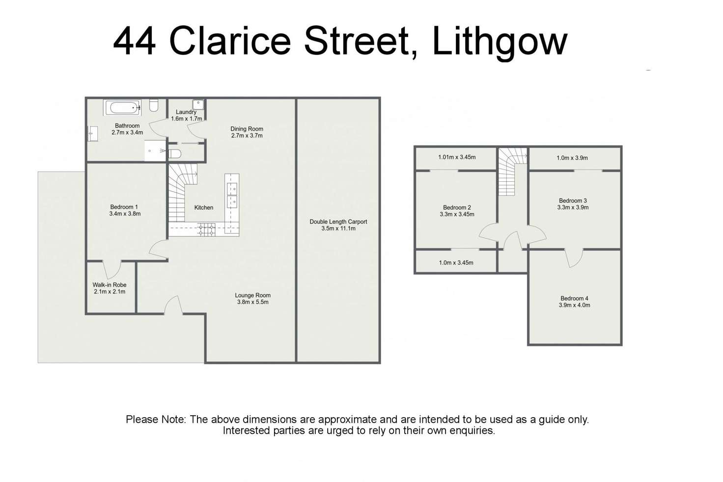 Floorplan of Homely house listing, 44 Clarice Street, Lithgow NSW 2790