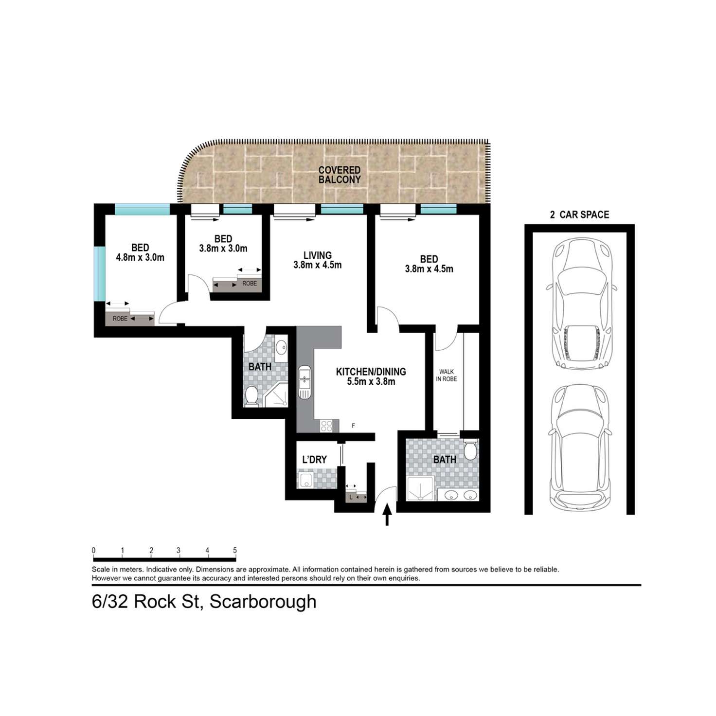 Floorplan of Homely apartment listing, 6/32 Rock Street, Scarborough QLD 4020