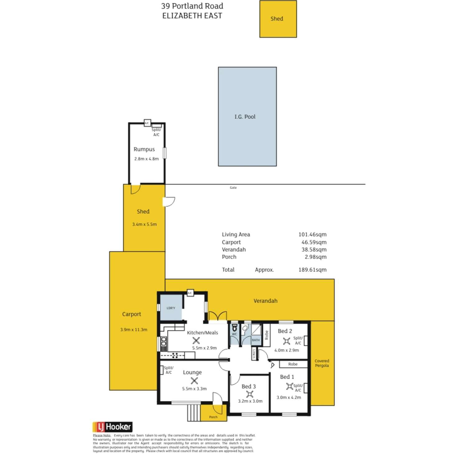 Floorplan of Homely house listing, 39 Portland Road, Elizabeth East SA 5112