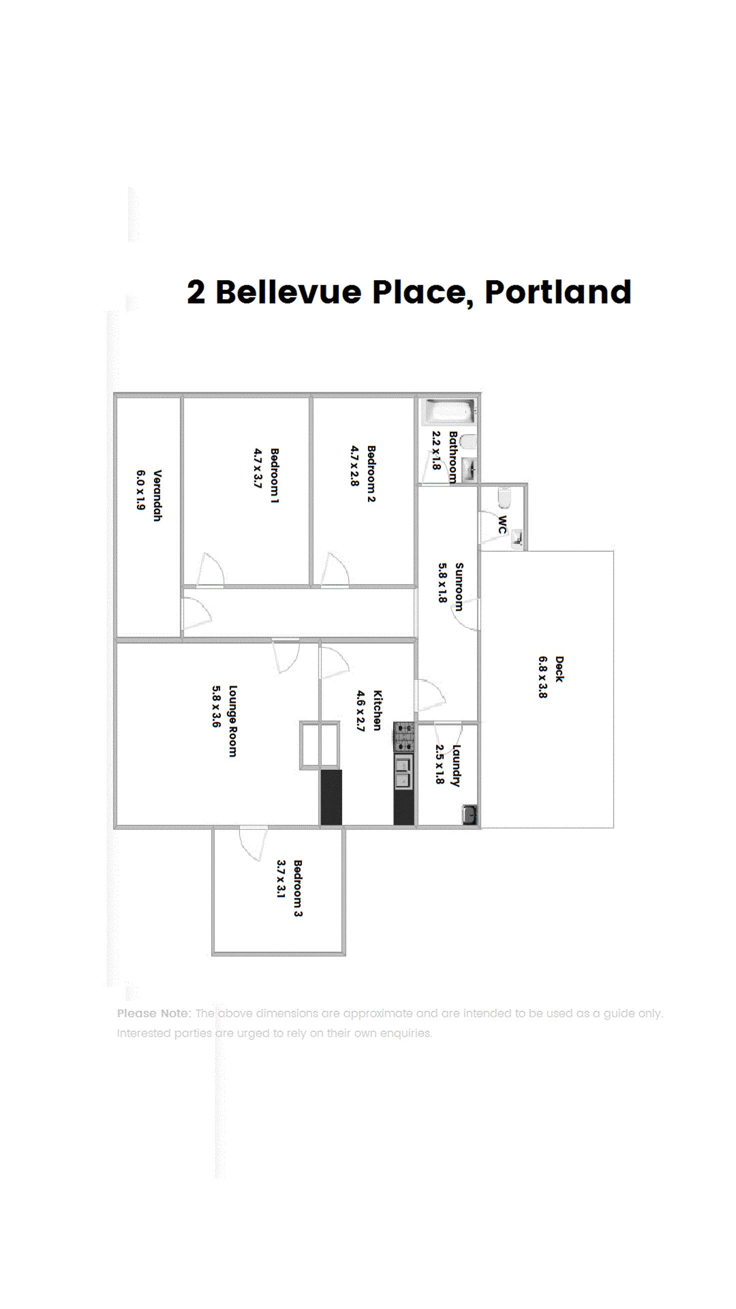 Floorplan of Homely house listing, 2 Bellevue Place, Portland NSW 2847