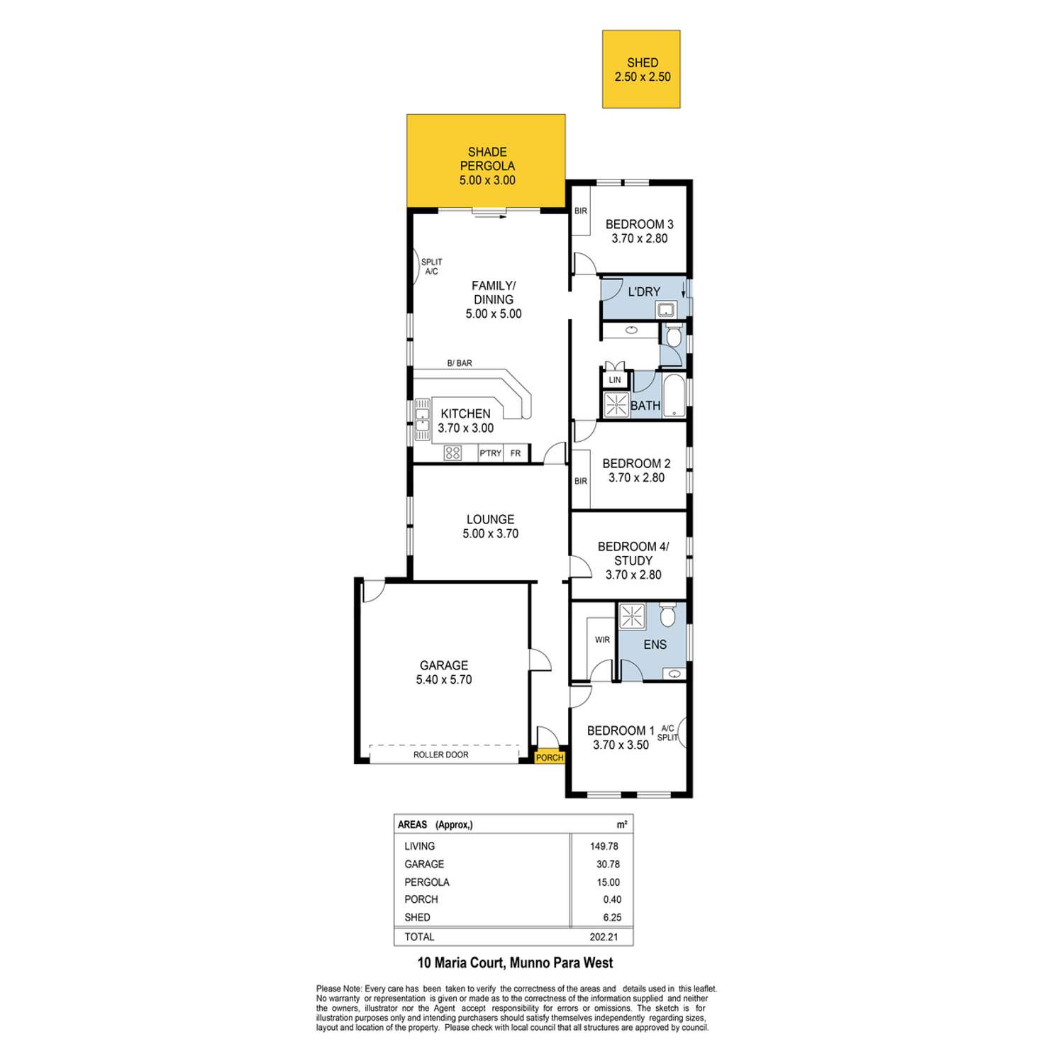 Floorplan of Homely house listing, 10 Maria Court, Munno Para West SA 5115