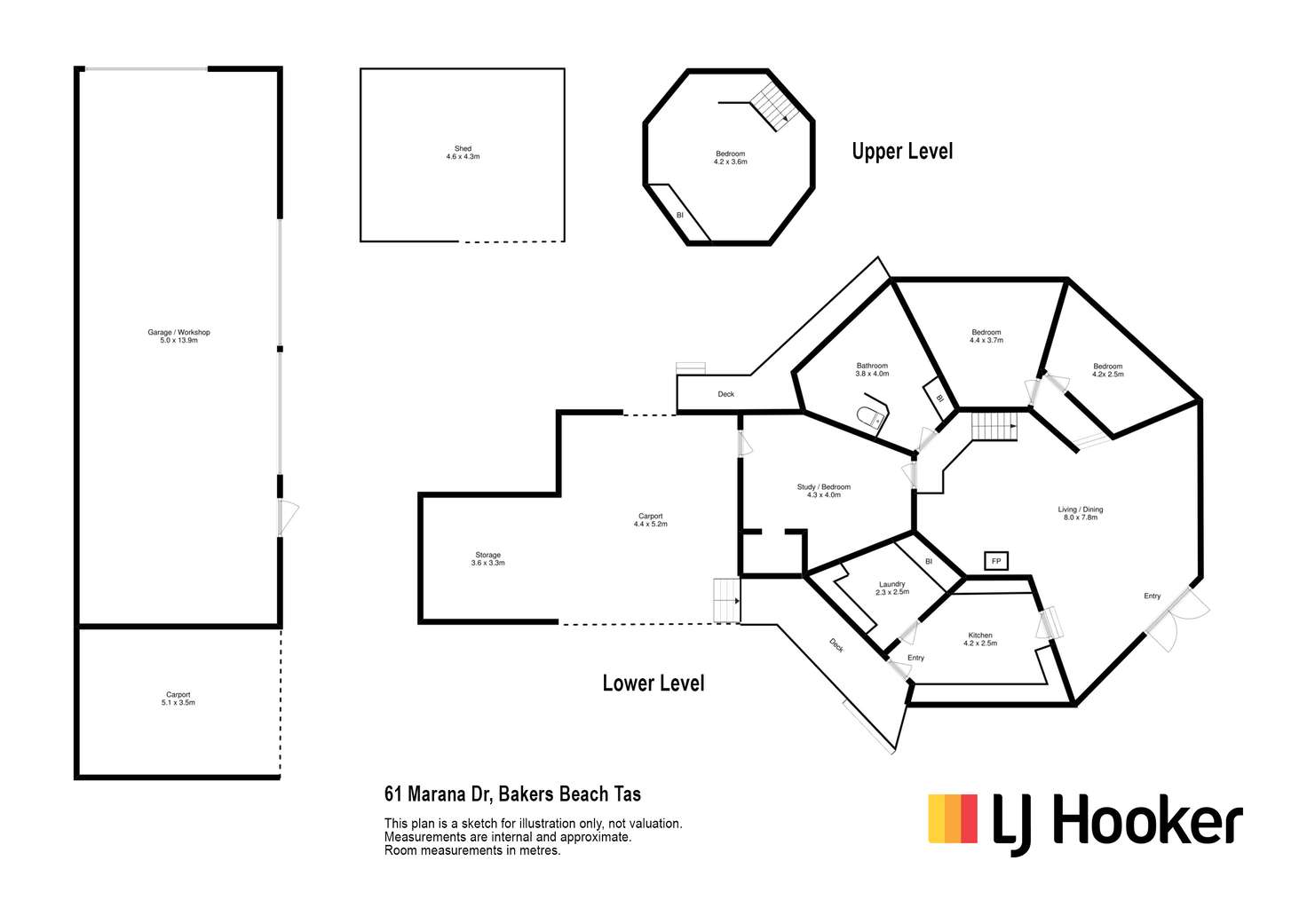 Floorplan of Homely house listing, 61 Marana Drive, Bakers Beach TAS 7307