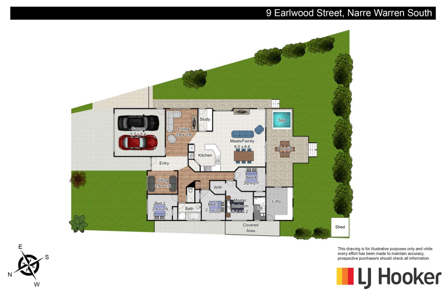 Floorplan of Homely house listing, 9 Earlwood Street, Narre Warren South VIC 3805