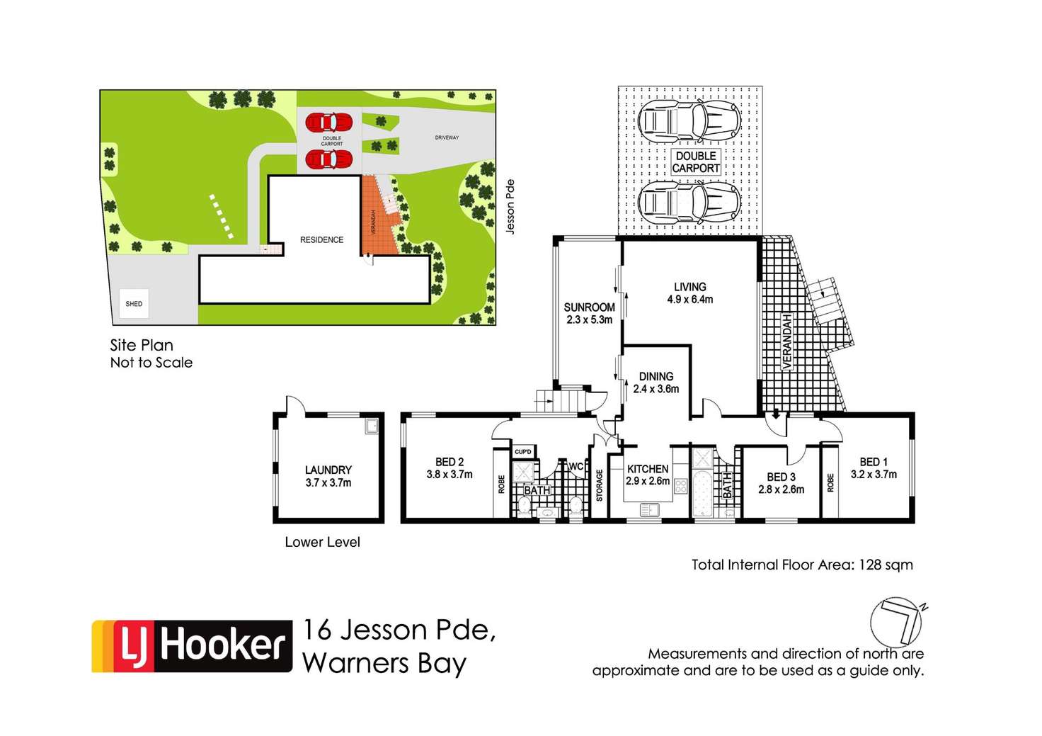 Floorplan of Homely house listing, 16 Jesson Parade, Warners Bay NSW 2282