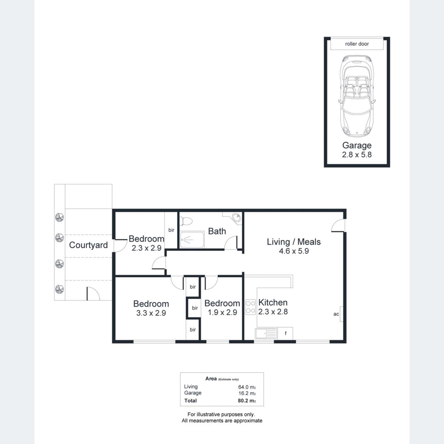 Floorplan of Homely unit listing, 3/35 Nile Street, Glenelg SA 5045