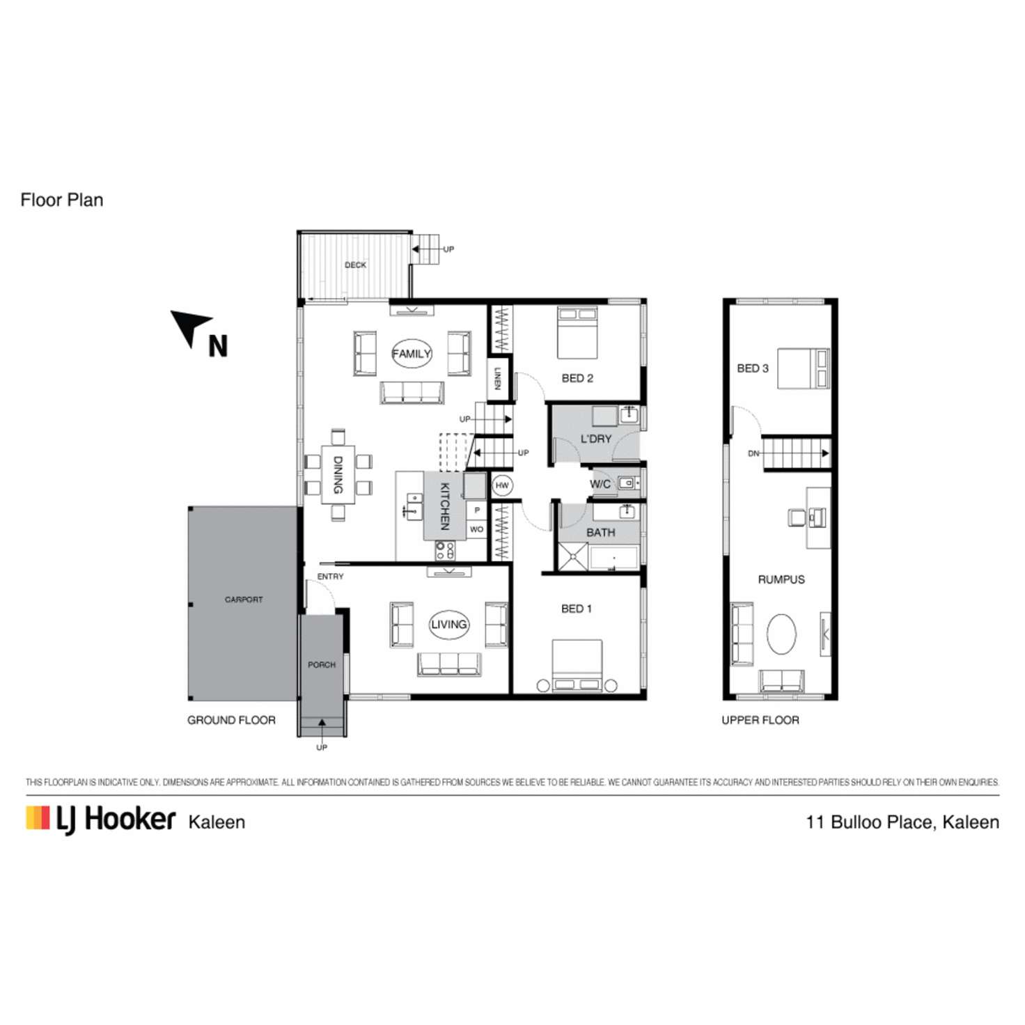 Floorplan of Homely house listing, 11 Bulloo Place, Kaleen ACT 2617