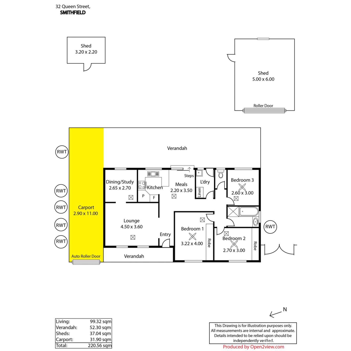 Floorplan of Homely house listing, 32 Queen Street, Smithfield SA 5114