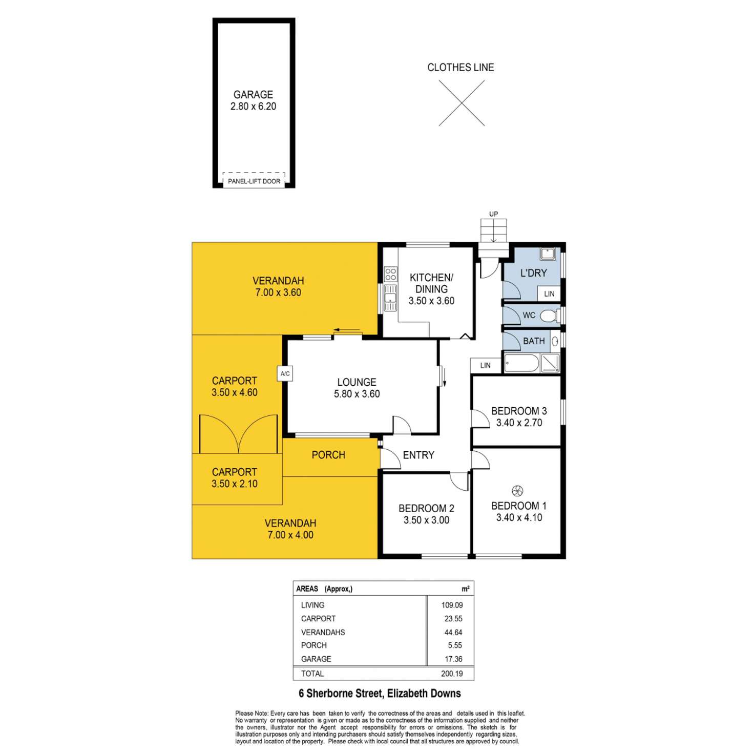 Floorplan of Homely house listing, 6 Sherborne Street, Elizabeth Downs SA 5113