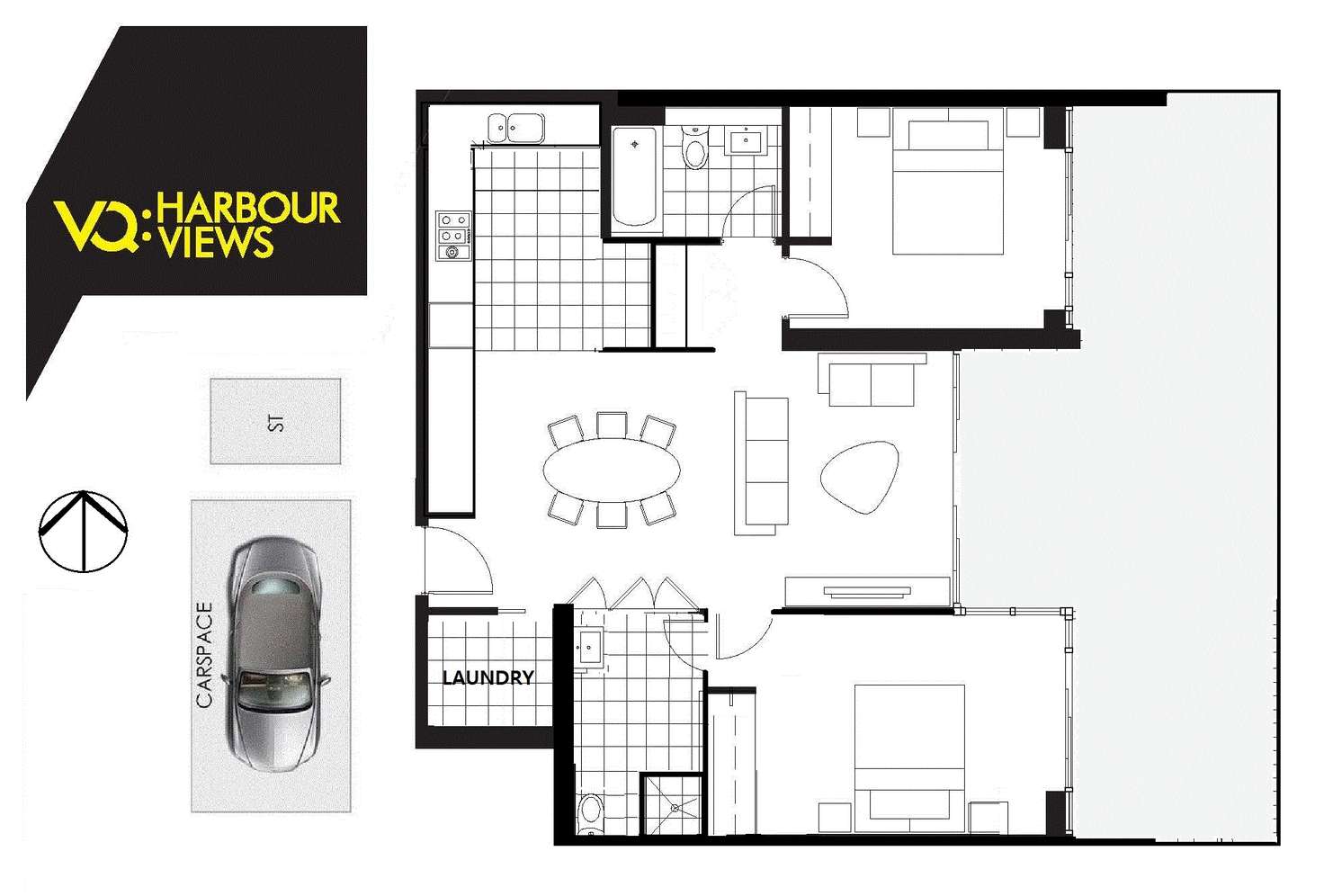 Floorplan of Homely unit listing, 307/46 WALKER ST, Rhodes NSW 2138
