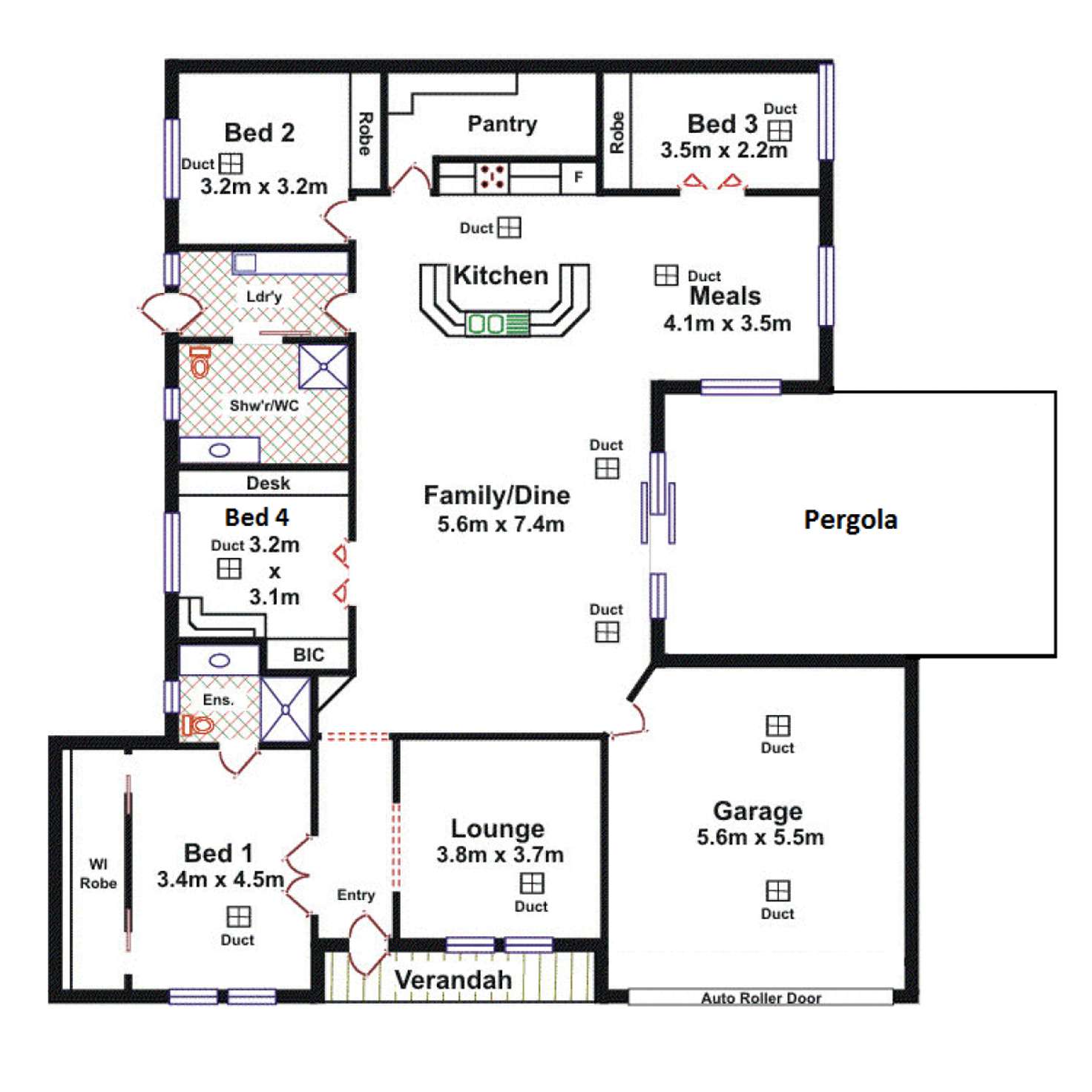 Floorplan of Homely house listing, 4 Mueller Drive, Evanston Park SA 5116