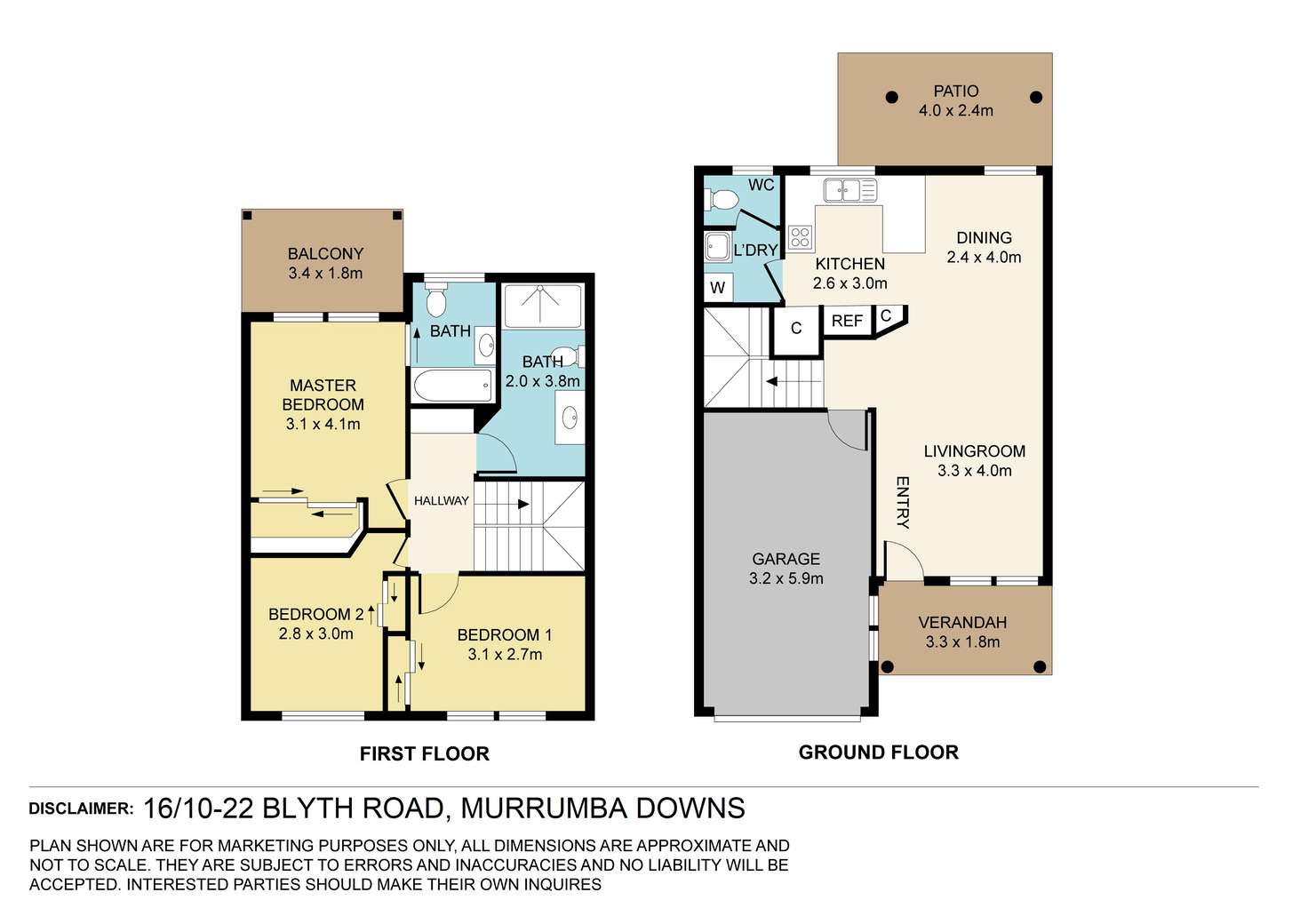 Floorplan of Homely townhouse listing, 16/10-22 Blyth Road, Murrumba Downs QLD 4503