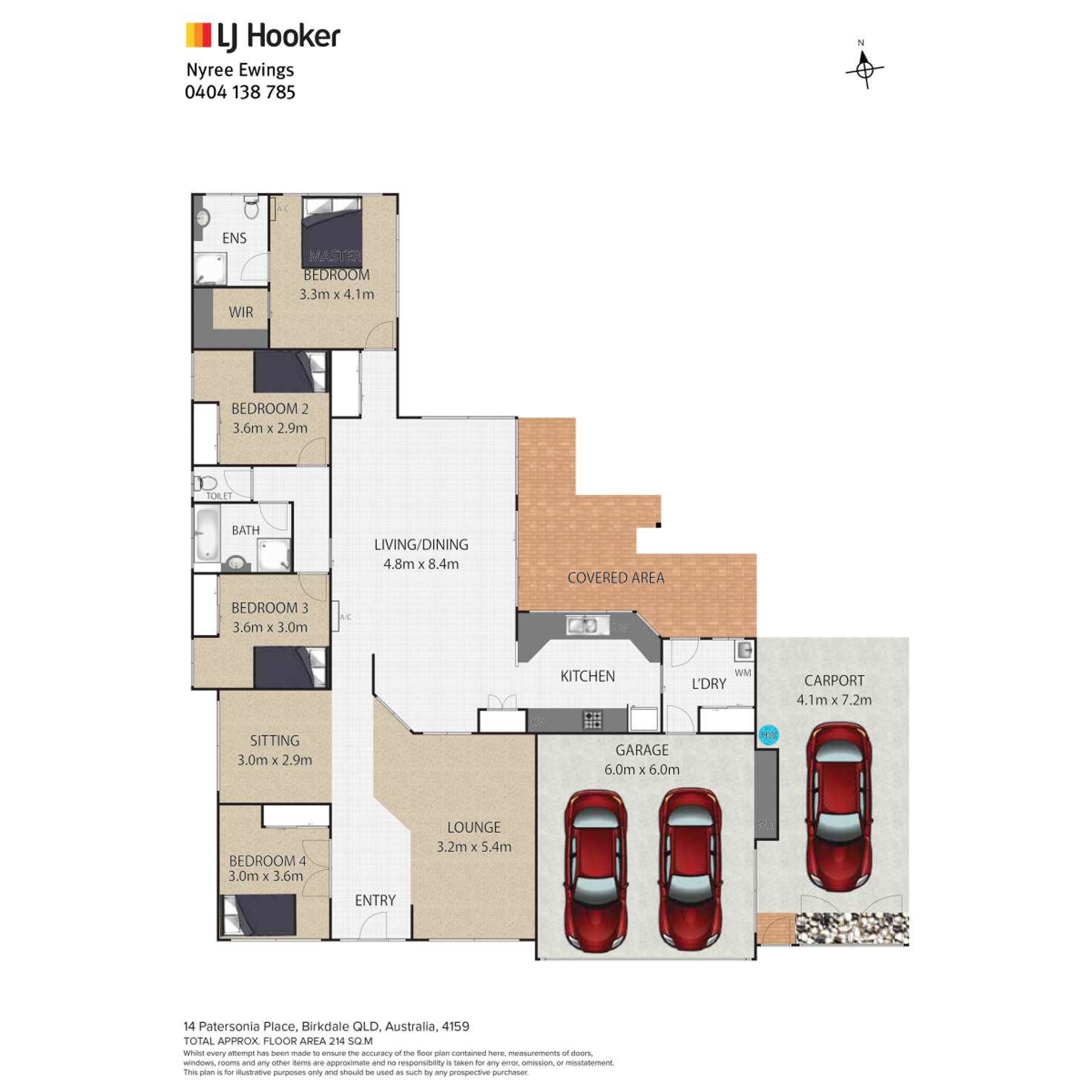 Floorplan of Homely house listing, 14 Patersonia Place, Birkdale QLD 4159