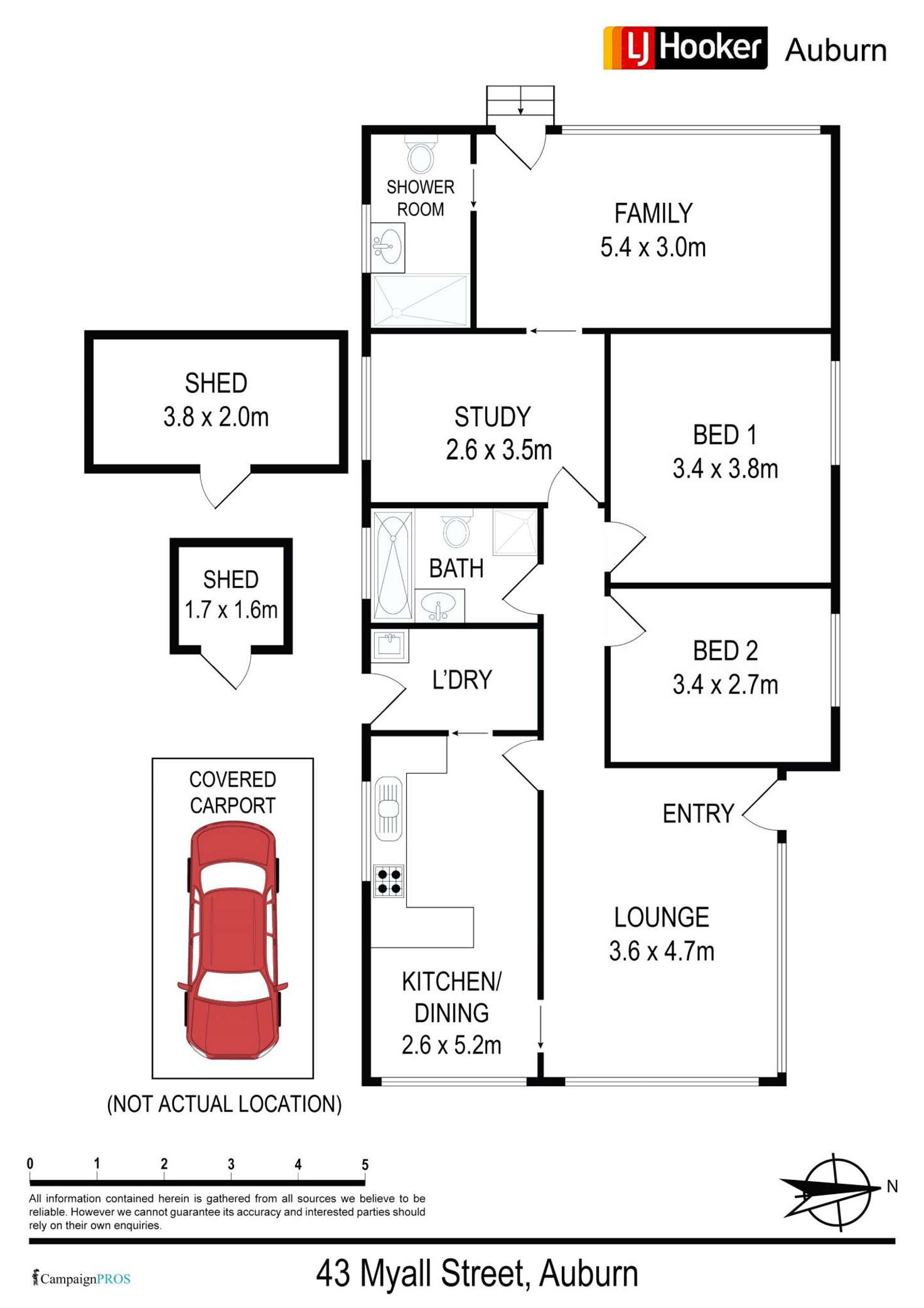 Floorplan of Homely house listing, 43 Myall Street, Auburn NSW 2144