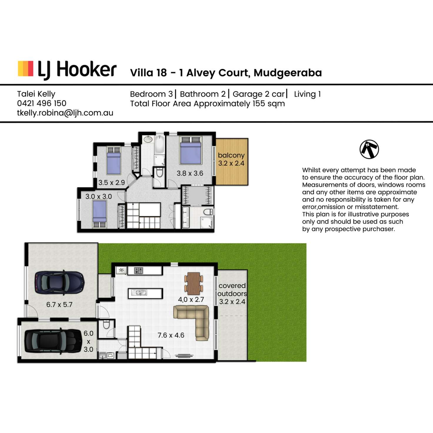 Floorplan of Homely townhouse listing, 18/1 Alvey Court, Mudgeeraba QLD 4213