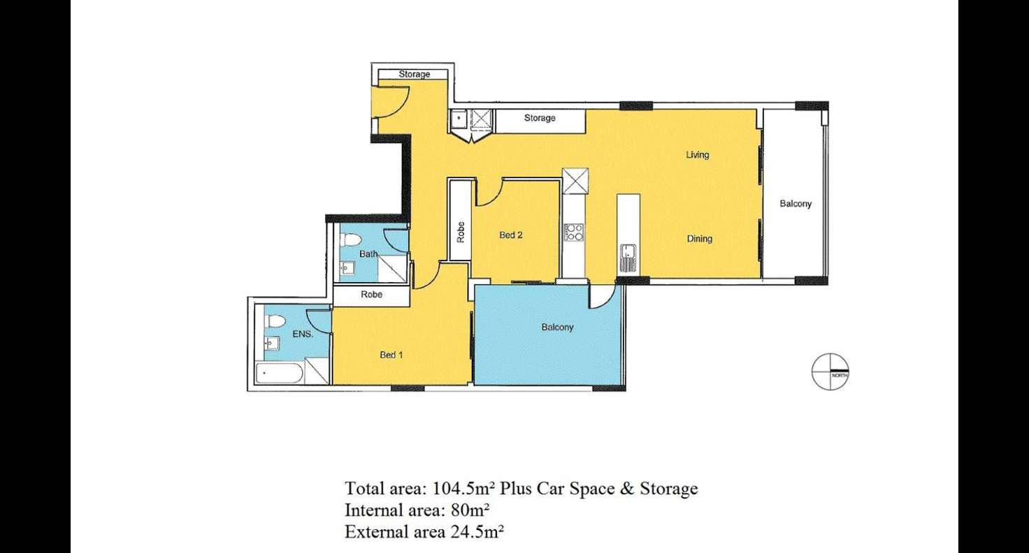 Floorplan of Homely apartment listing, 303/9-11 Arncliffe Street, Wolli Creek NSW 2205