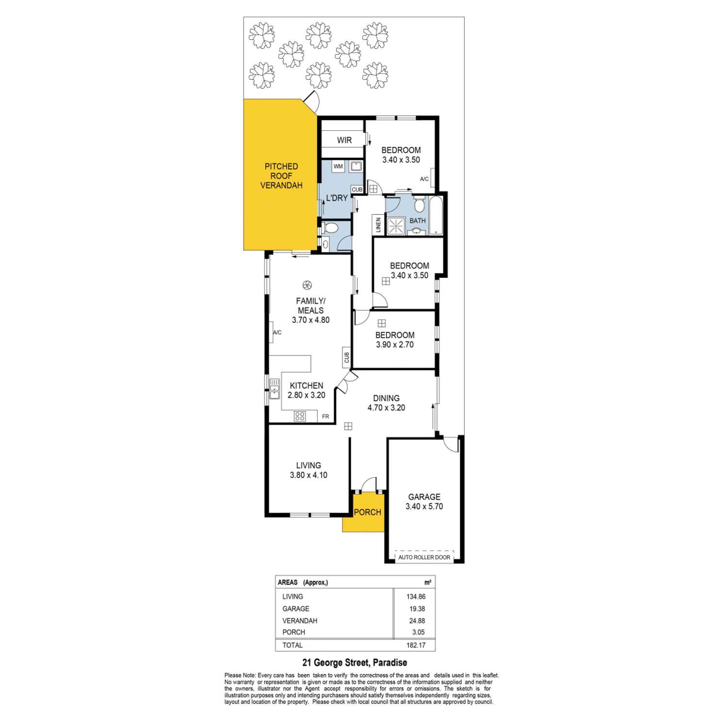 Floorplan of Homely house listing, 21 George Street, Paradise SA 5075
