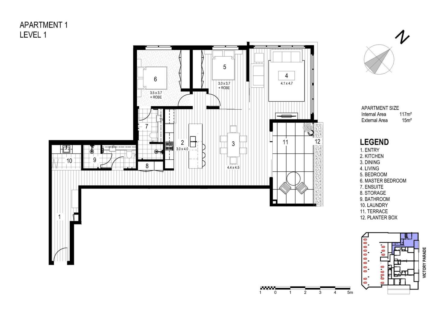 Floorplan of Homely unit listing, Level 1/1/34-36 Victory Parade, Toronto NSW 2283