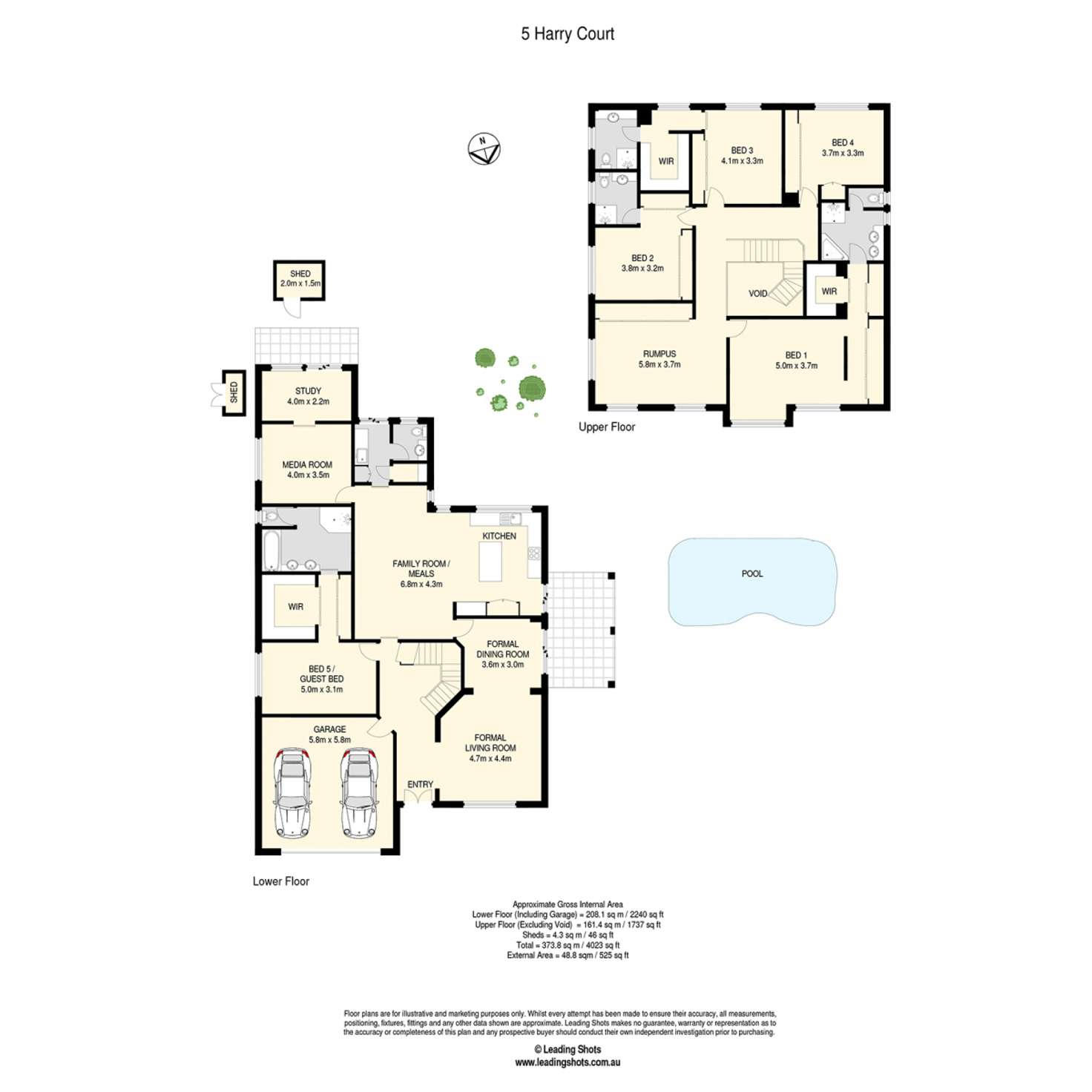 Floorplan of Homely house listing, 5 Harry Court, Warner QLD 4500