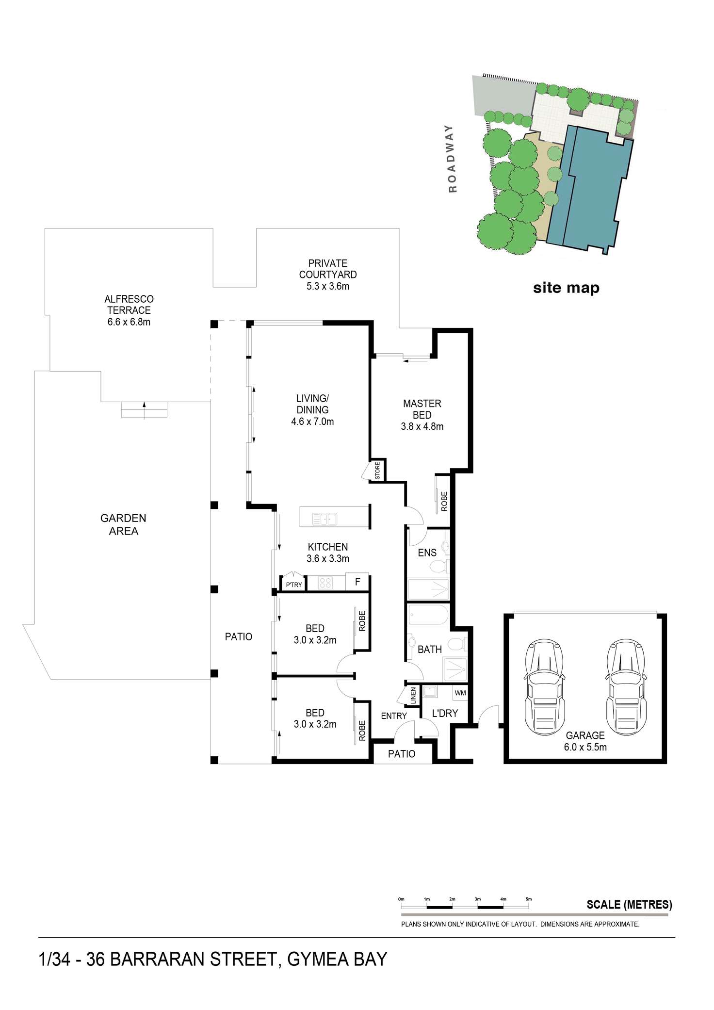 Floorplan of Homely villa listing, 1/34-36 Barraran Street, Gymea Bay NSW 2227