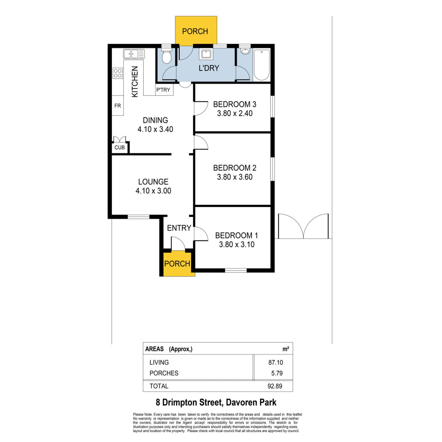 Floorplan of Homely semiDetached listing, 8 & 10 Drimpton Street, Davoren Park SA 5113