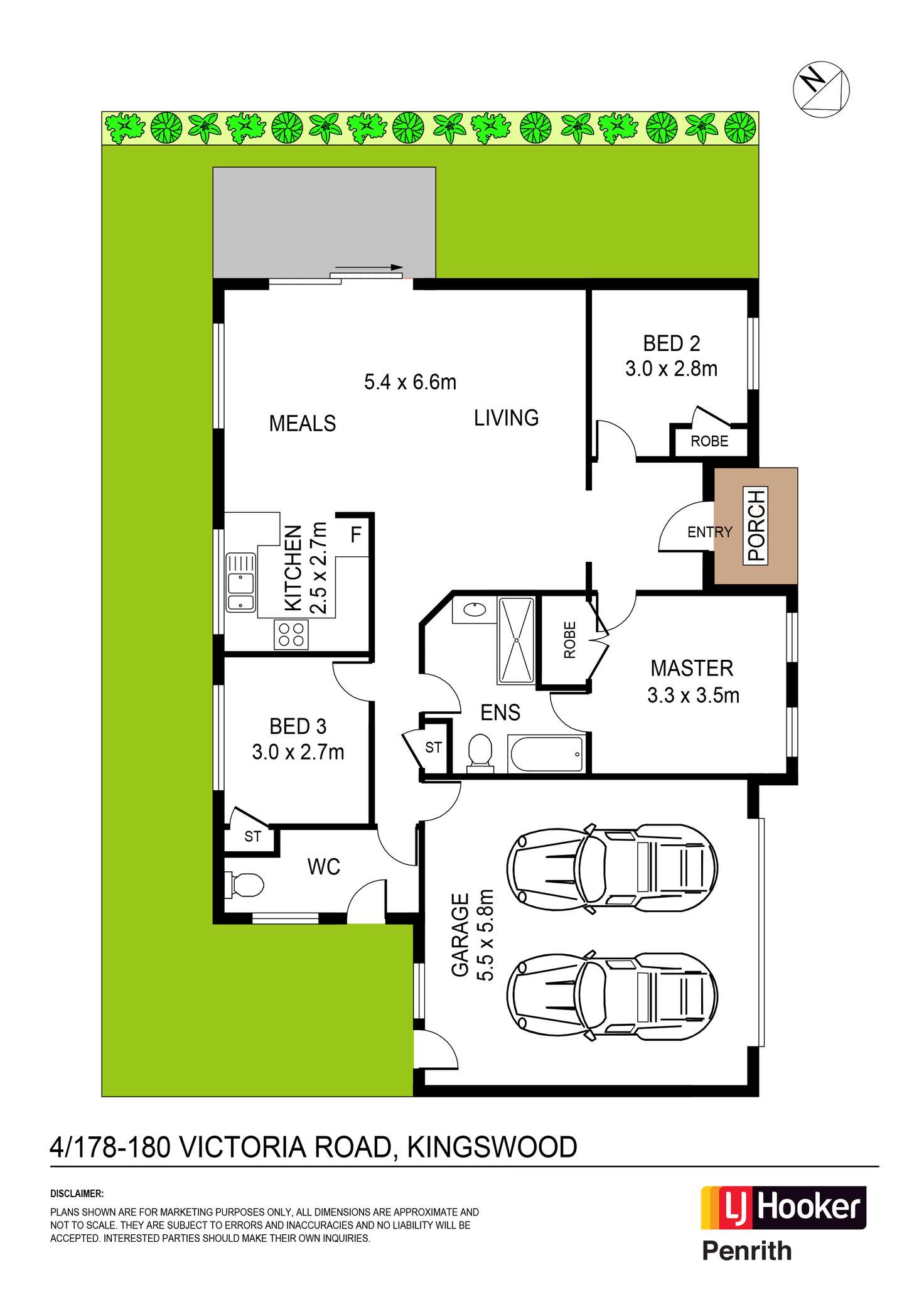 Floorplan of Homely villa listing, 2/178-180 Victoria Street, Kingswood NSW 2747