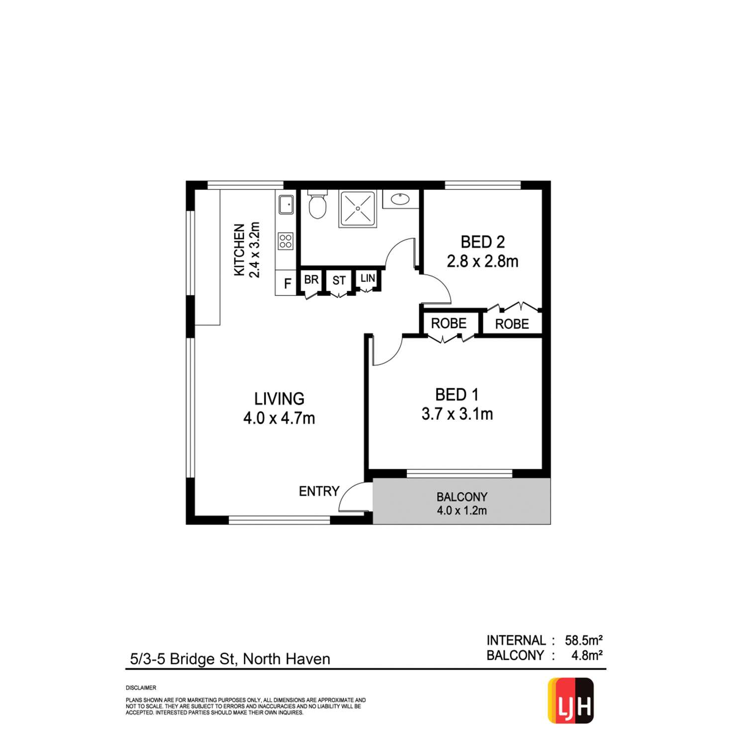 Floorplan of Homely apartment listing, 5/3-5 Bridge Street, North Haven NSW 2443