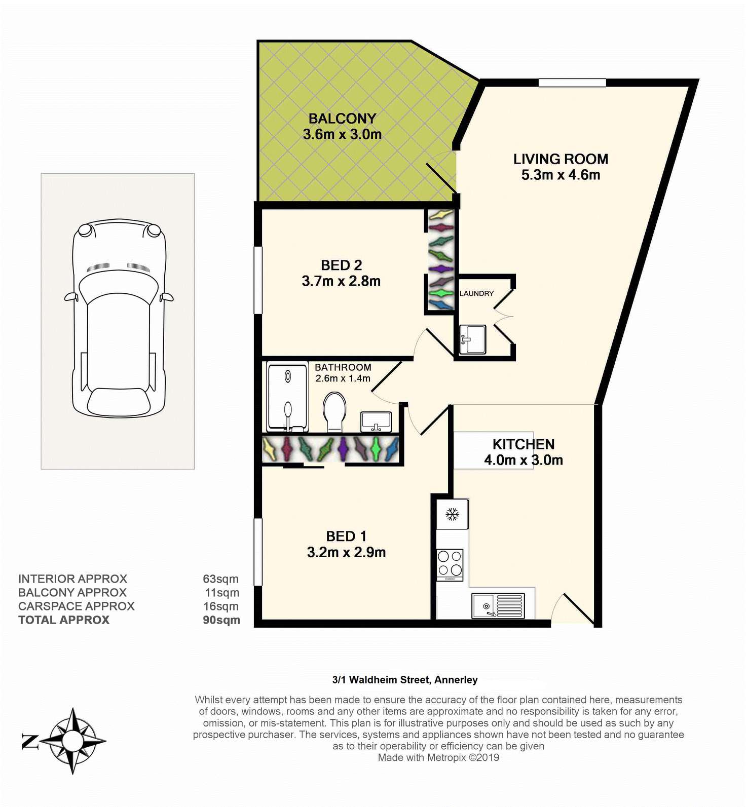 Floorplan of Homely unit listing, 3/1 Waldheim Street, Annerley QLD 4103