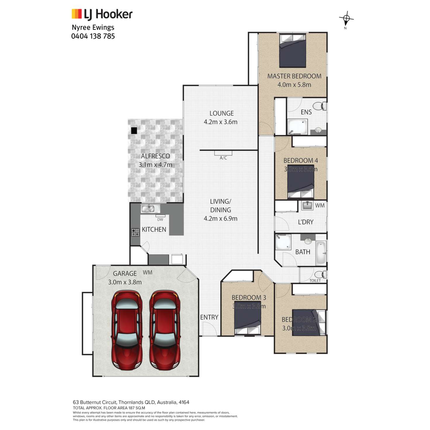 Floorplan of Homely house listing, 63 Butternut Circuit, Thornlands QLD 4164