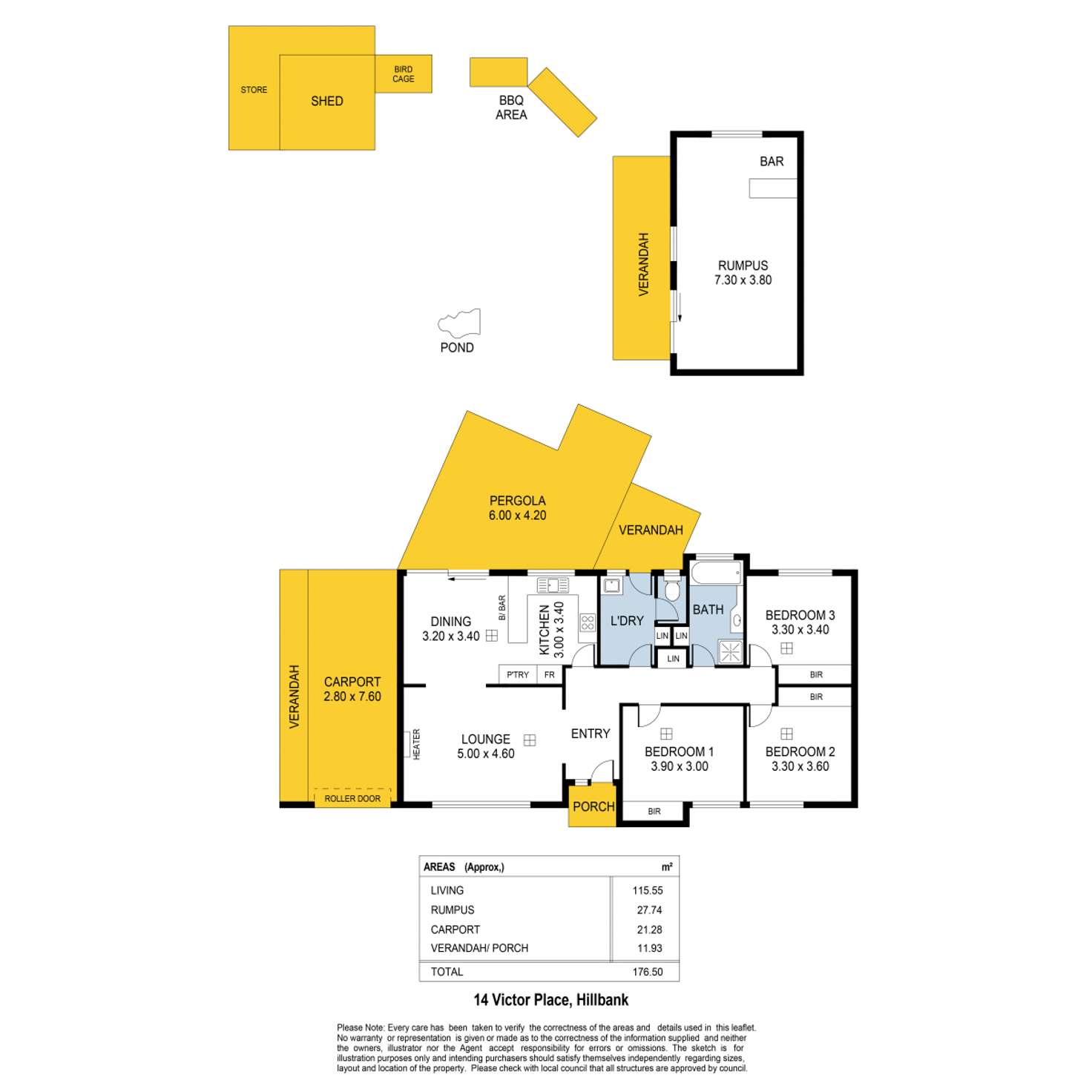 Floorplan of Homely house listing, 14 Victor Place, Hillbank SA 5112