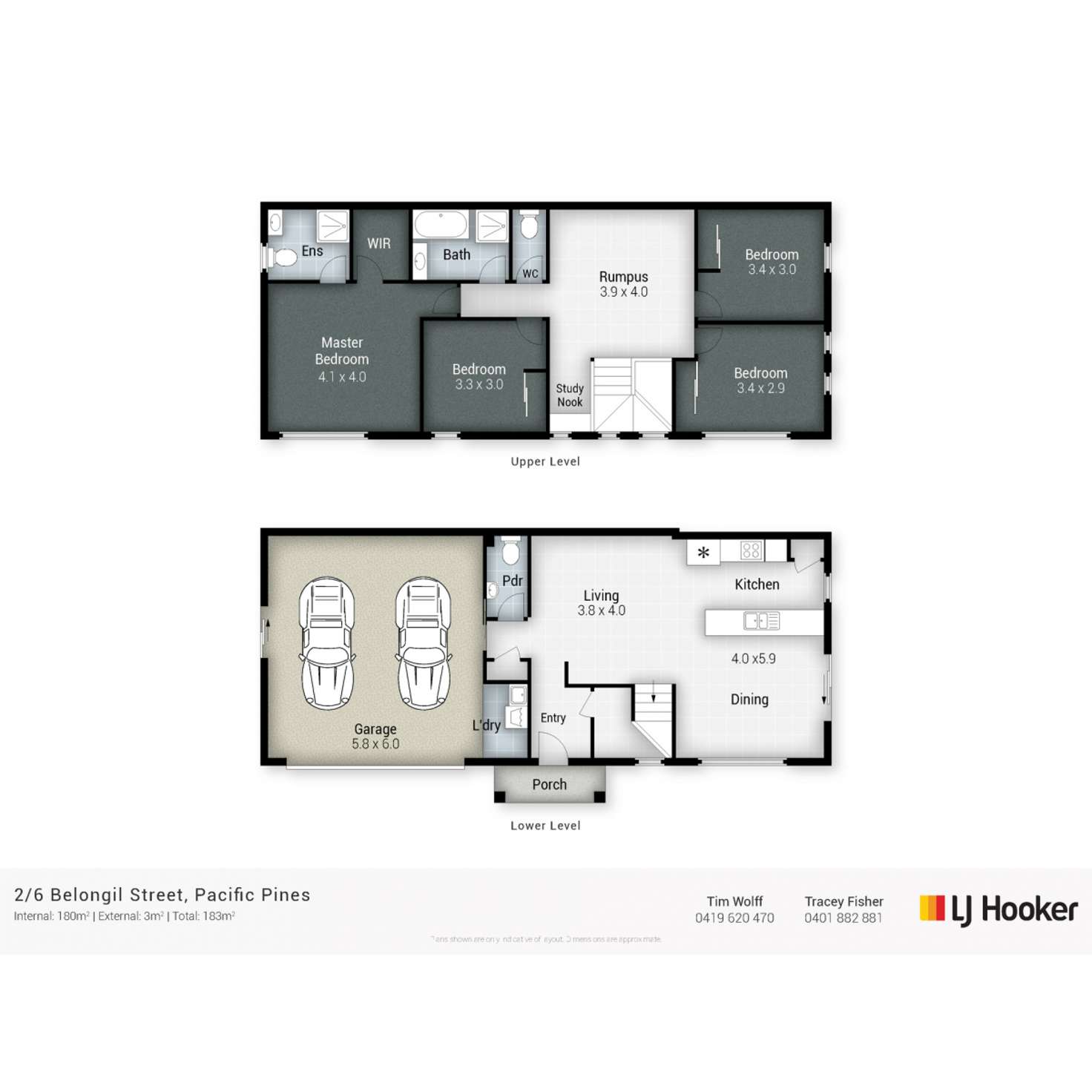 Floorplan of Homely semiDetached listing, 2/6 Belongil Street, Pacific Pines QLD 4211