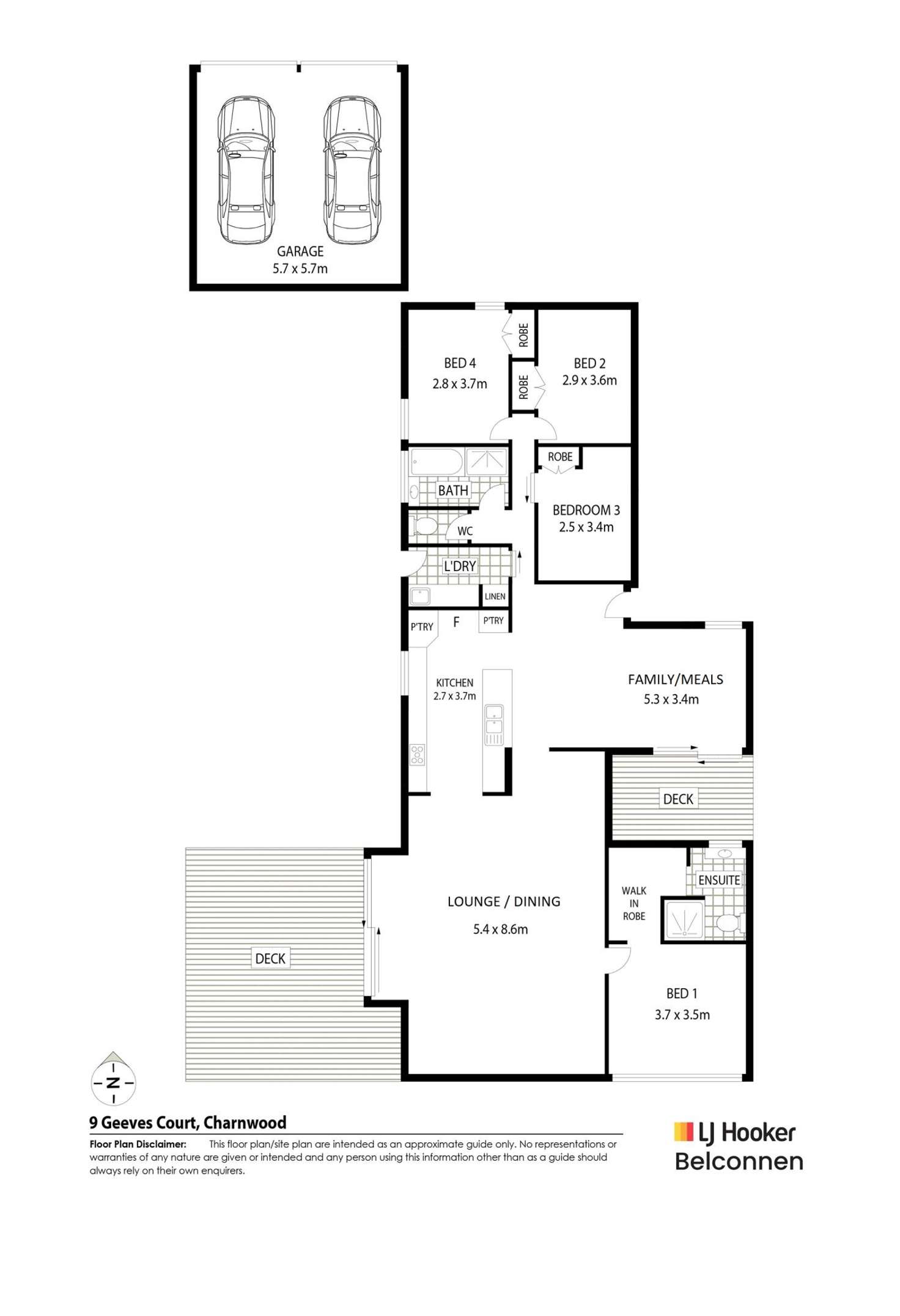 Floorplan of Homely house listing, 9 Geeves Court, Charnwood ACT 2615