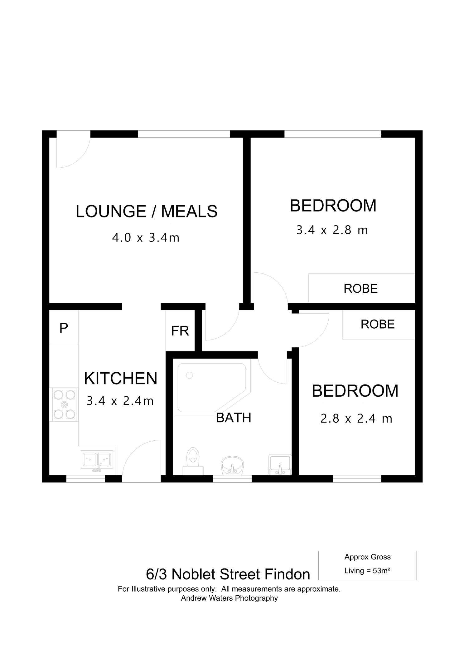 Floorplan of Homely unit listing, 6/3 Noblet Street, Findon SA 5023