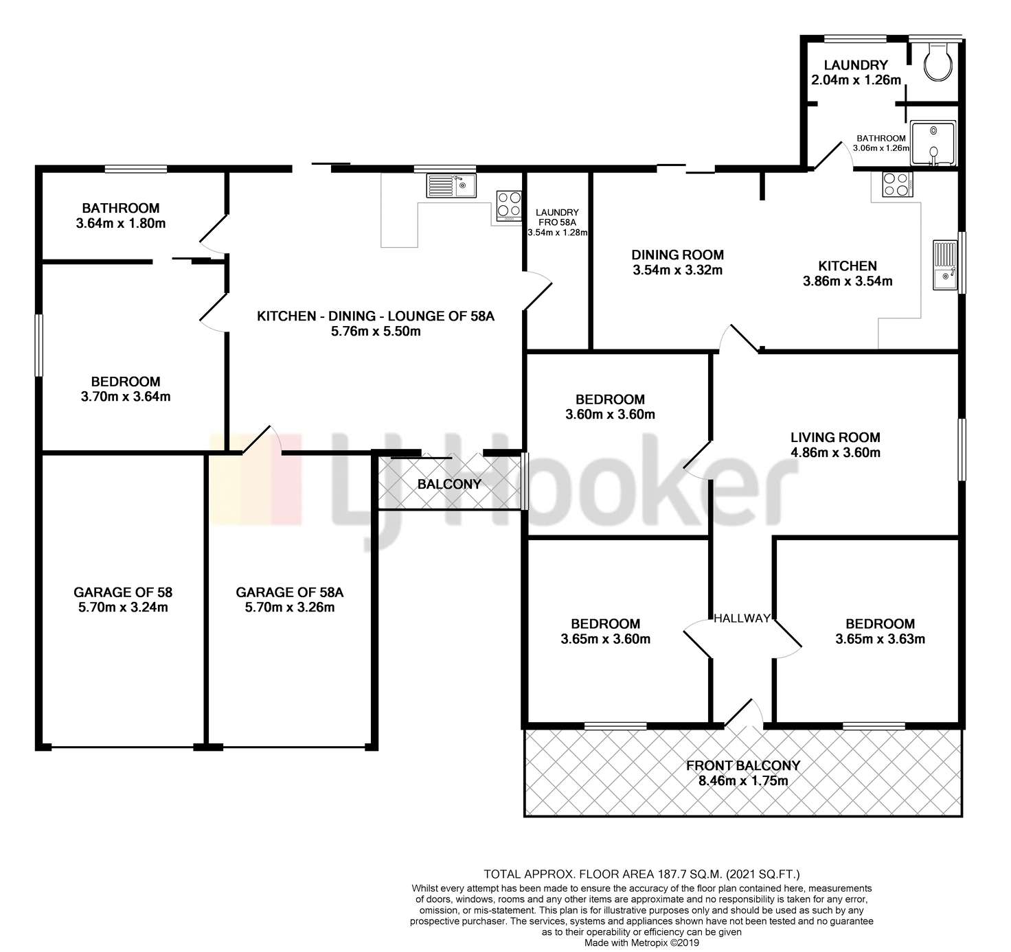 Floorplan of Homely house listing, 58 Mayfield St, Cessnock NSW 2325