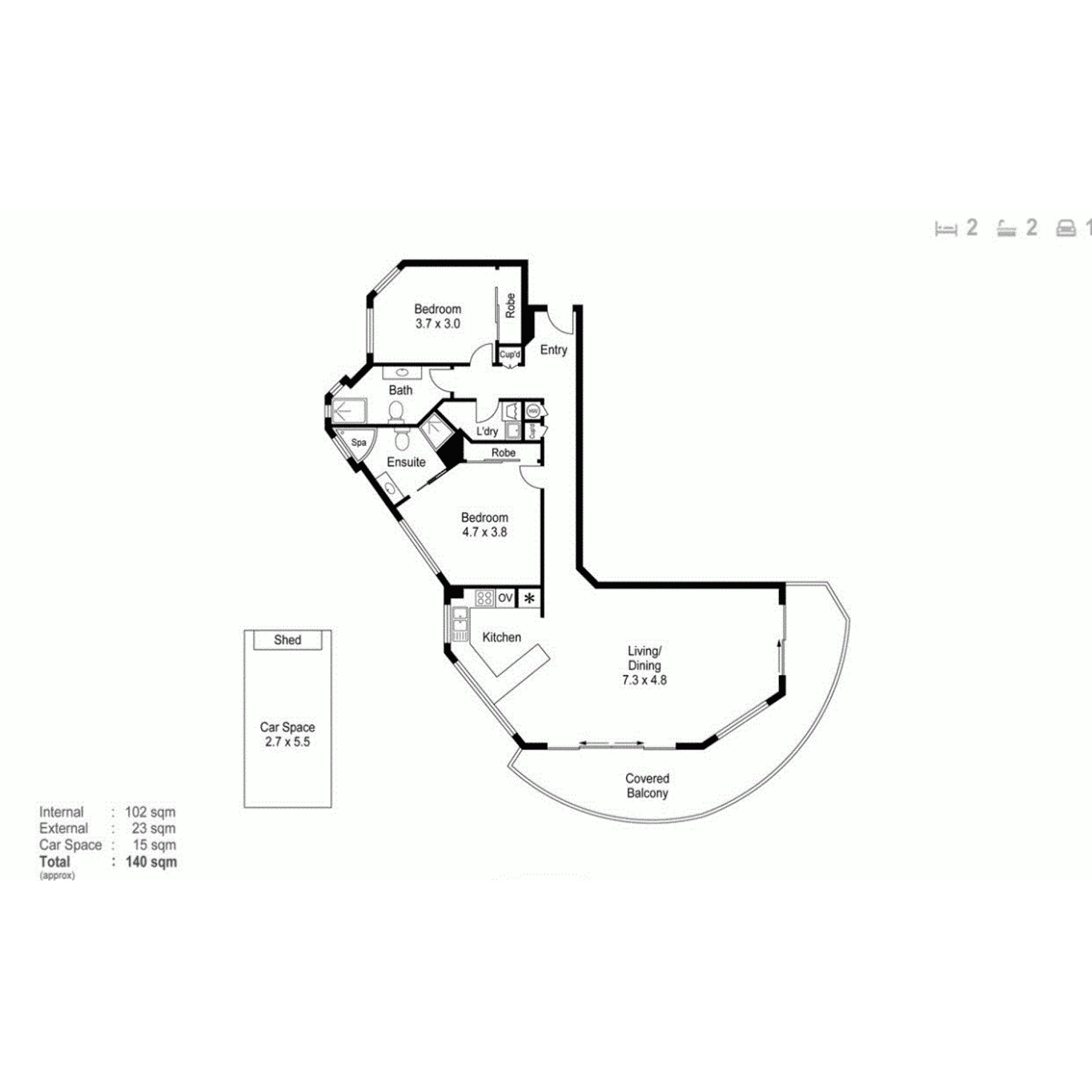 Floorplan of Homely unit listing, 6D/238 The Esplanade, Miami QLD 4220