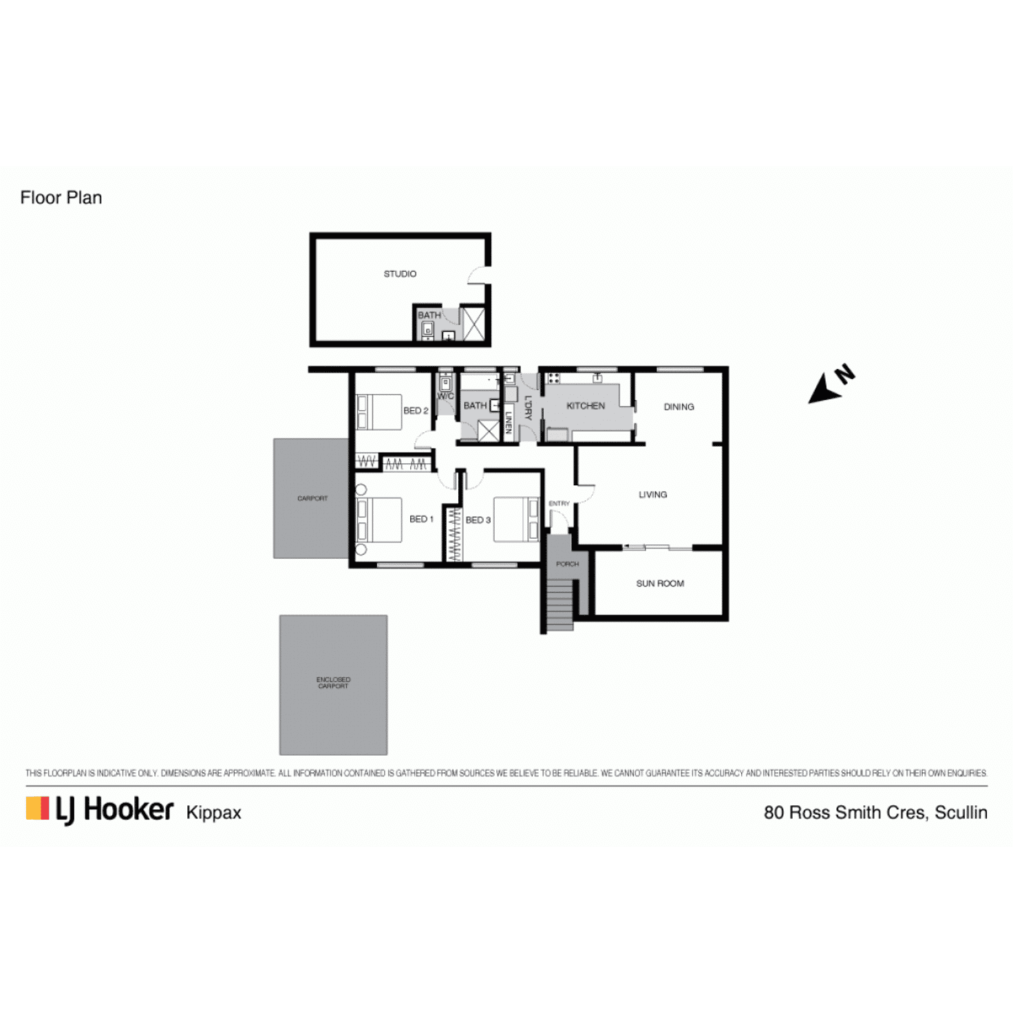 Floorplan of Homely house listing, 80 Ross Smith Crescent, Scullin ACT 2614