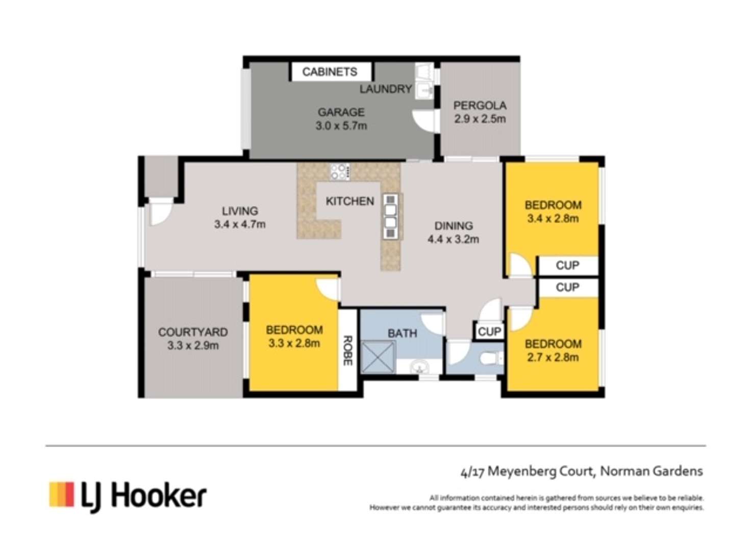 Floorplan of Homely unit listing, 4/17 Meyenberg Court, Norman Gardens QLD 4701