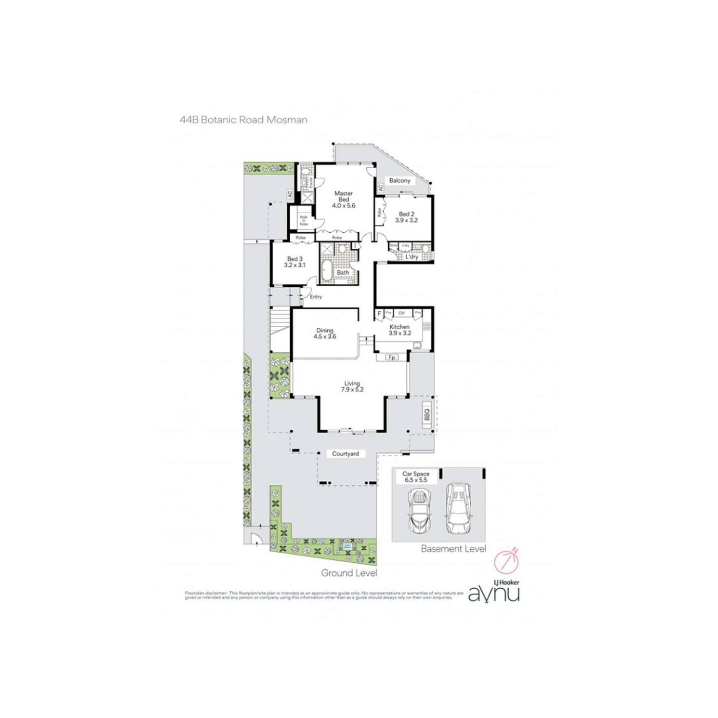 Floorplan of Homely apartment listing, 44B Botanic Road, Mosman NSW 2088