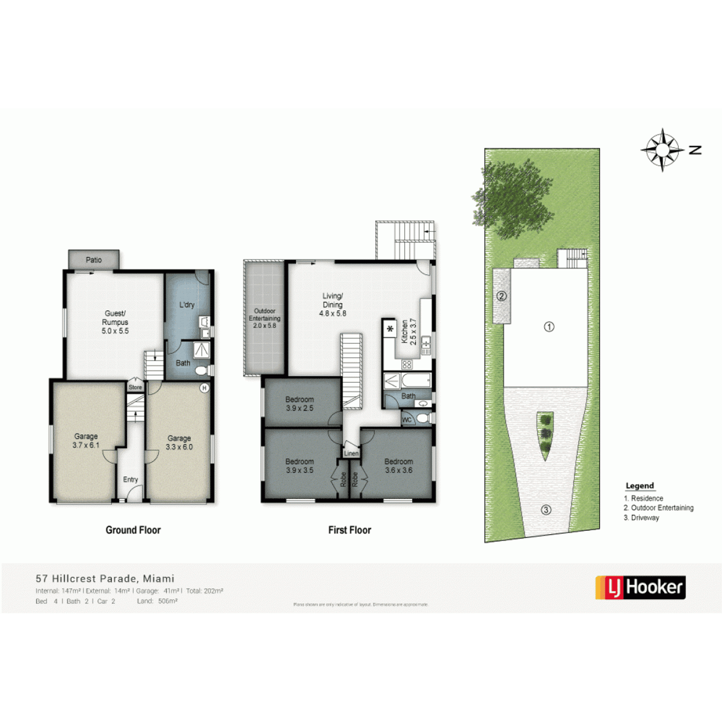 Floorplan of Homely house listing, 57 Hillcrest Parade, Miami QLD 4220