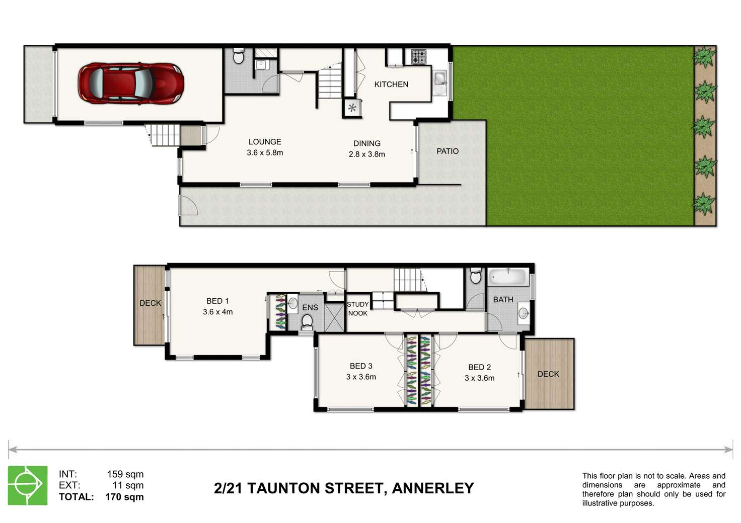 Floorplan of Homely townhouse listing, 2/21 Taunton Street, Annerley QLD 4103