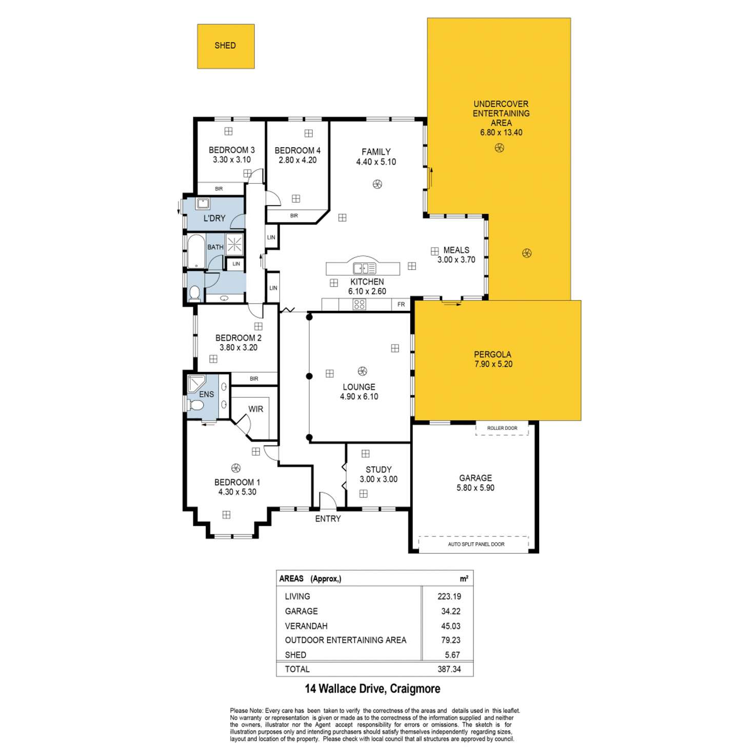 Floorplan of Homely house listing, 14 Wallace Drive, Craigmore SA 5114