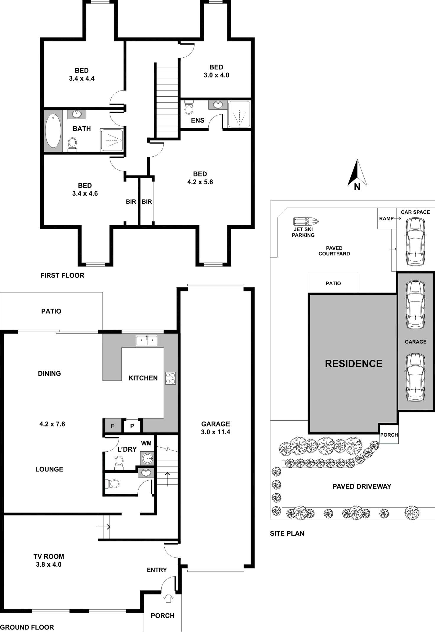 Floorplan of Homely townhouse listing, 5/85 Market Street, Condell Park NSW 2200