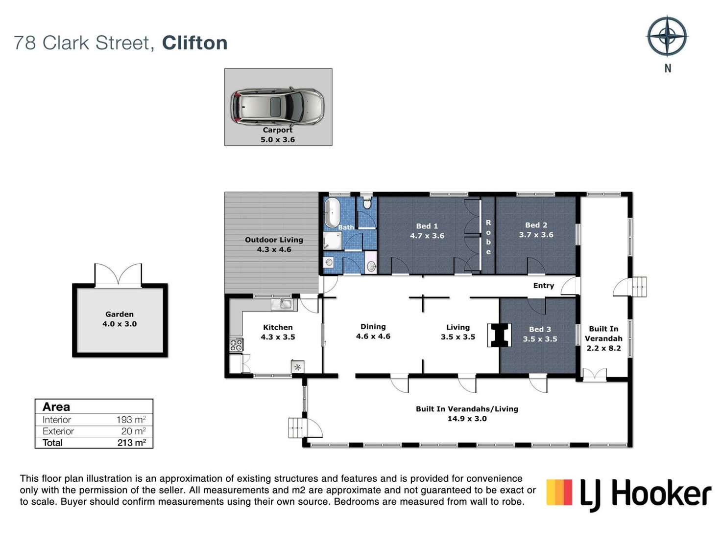 Floorplan of Homely house listing, 78 Clark Street, Clifton QLD 4361