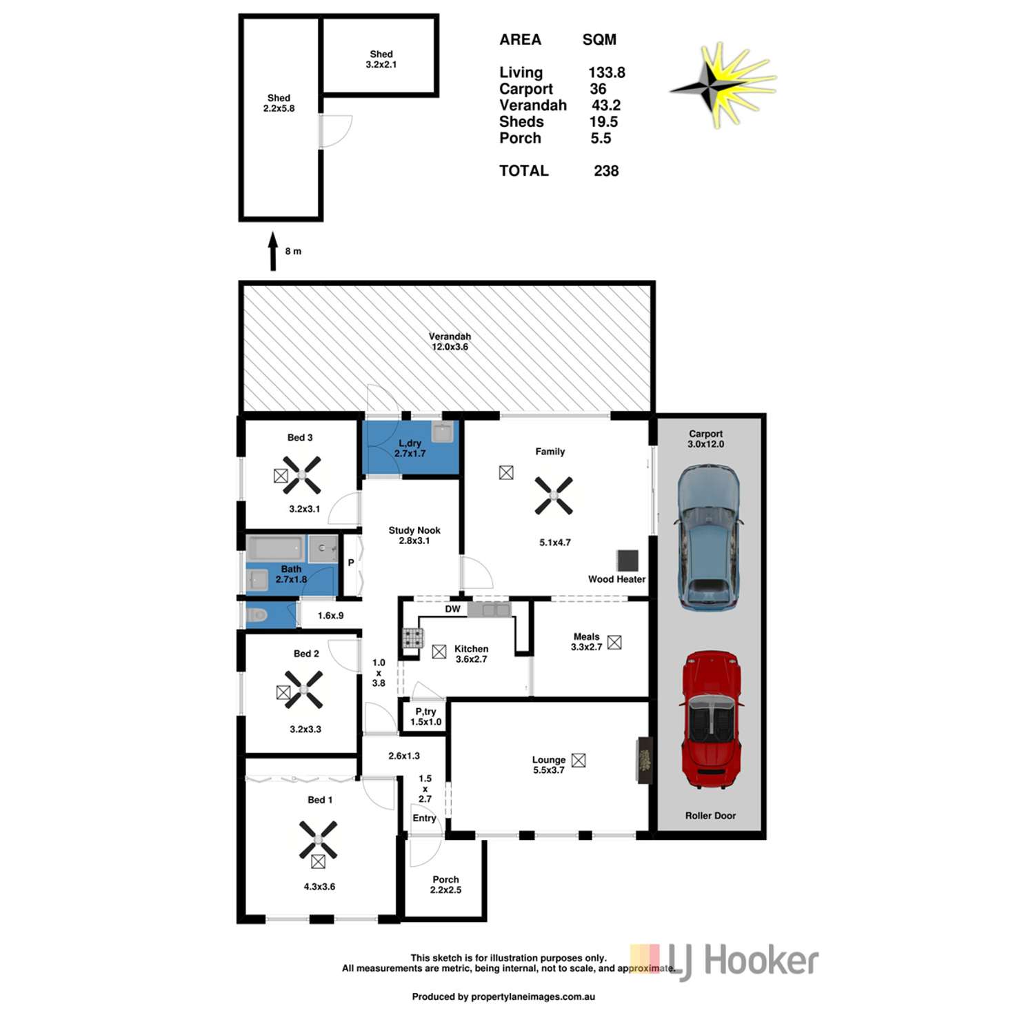 Floorplan of Homely house listing, 48 Sunnyside Drive, Evanston Park SA 5116