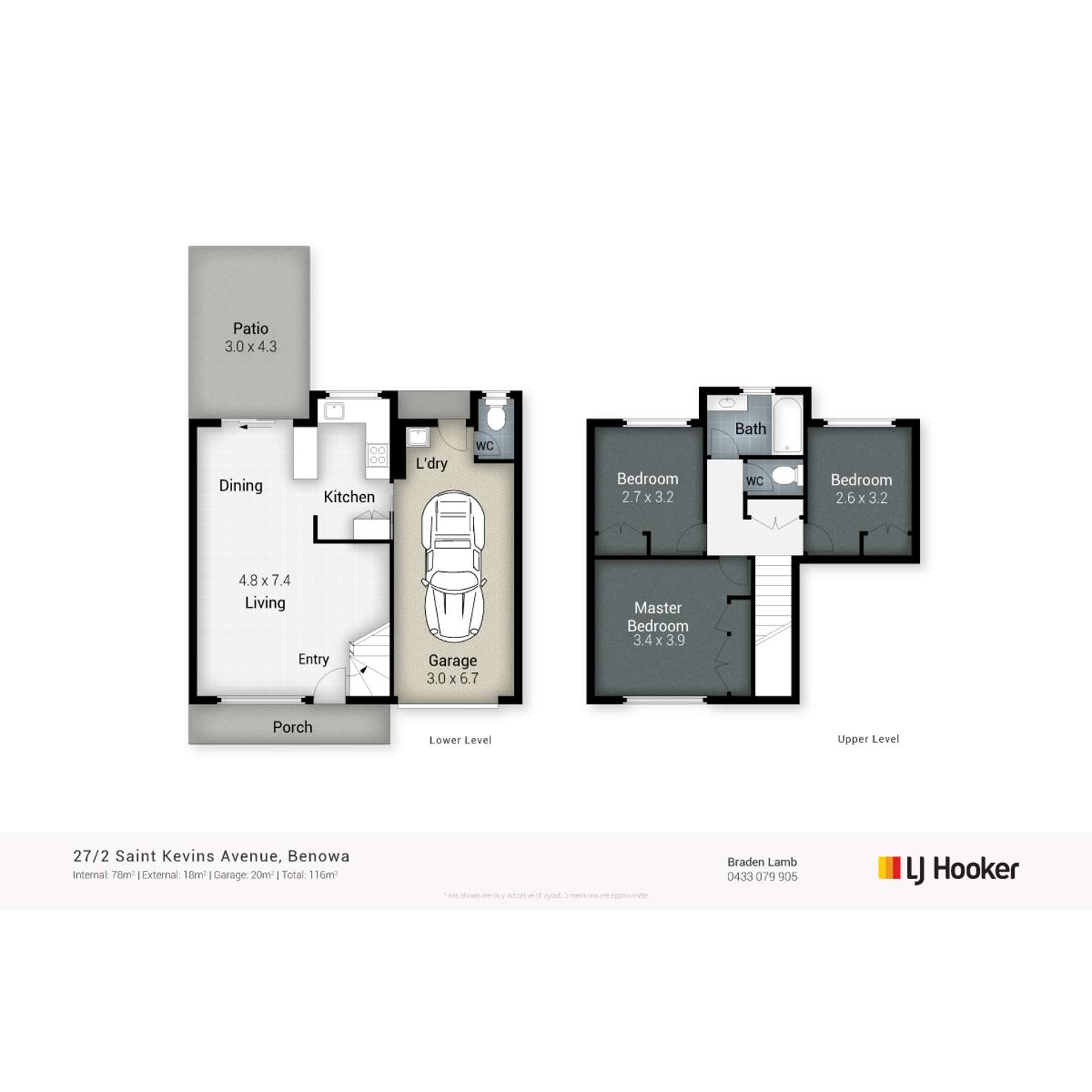 Floorplan of Homely townhouse listing, 27/2 St Kevins Avenue, Benowa QLD 4217