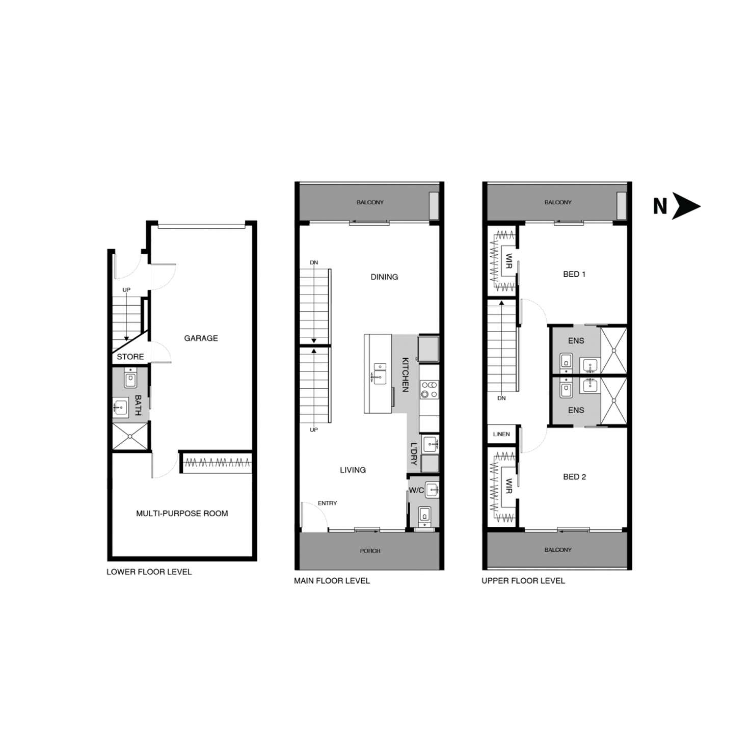 Floorplan of Homely townhouse listing, 15/1 Rouseabout Street, Lawson ACT 2617