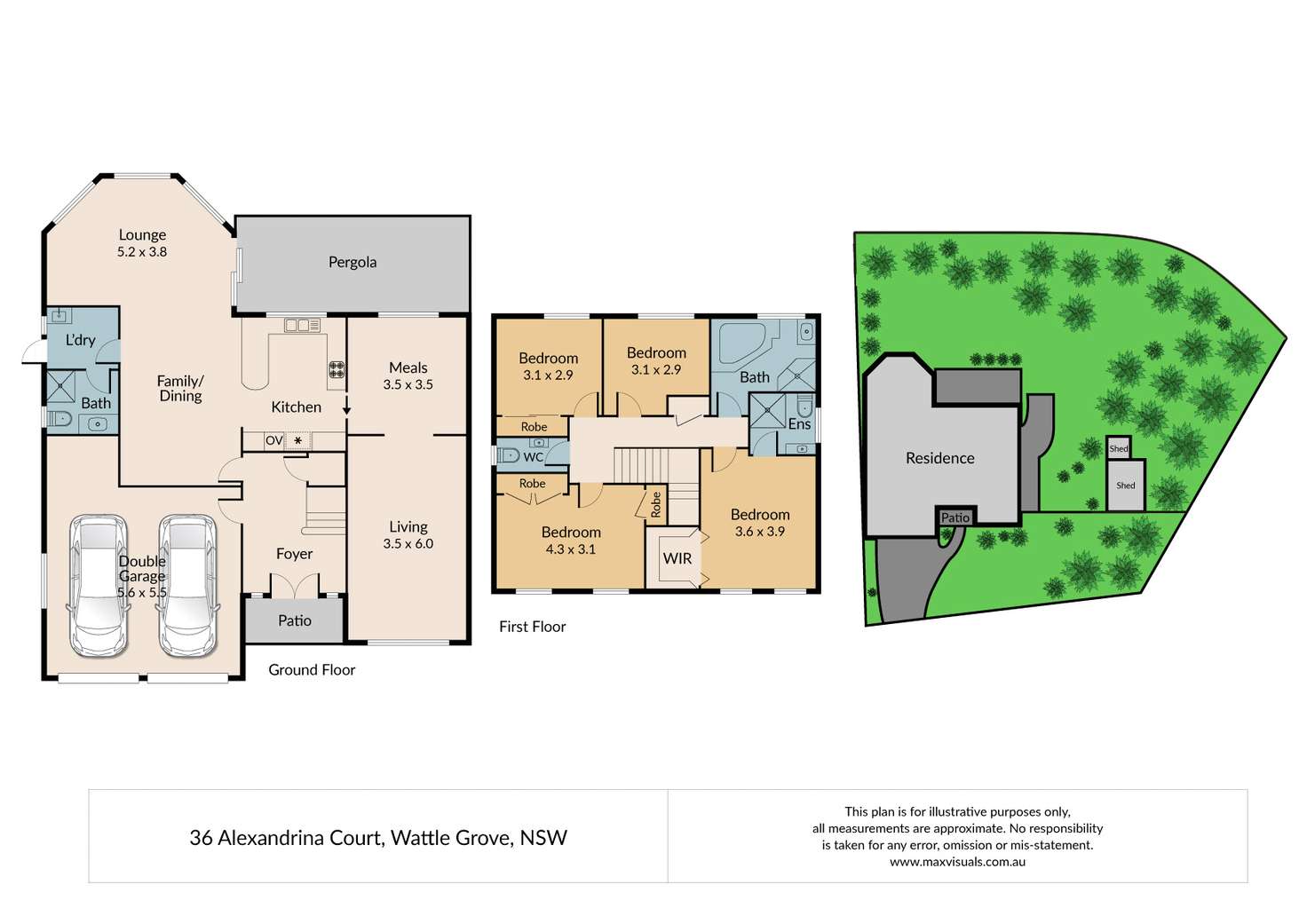 Floorplan of Homely house listing, 36 Alexandrina Court, Wattle Grove NSW 2173