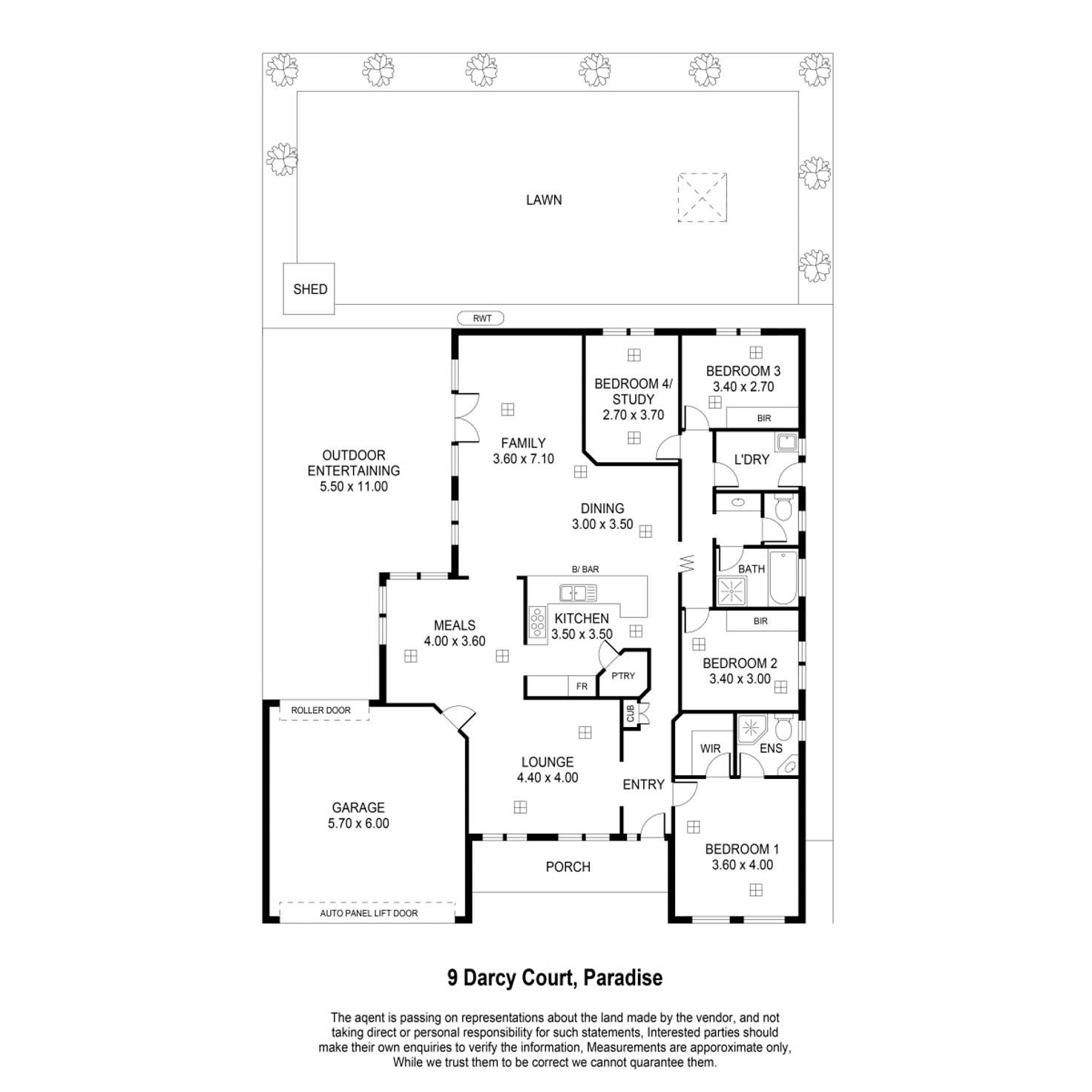 Floorplan of Homely house listing, 9 Darcy Court, Paradise SA 5075