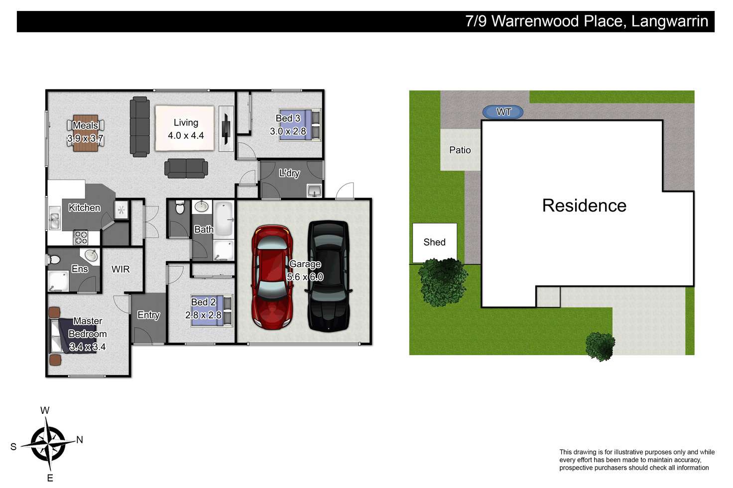 Floorplan of Homely unit listing, 7/9 Warrenwood Place, Langwarrin VIC 3910
