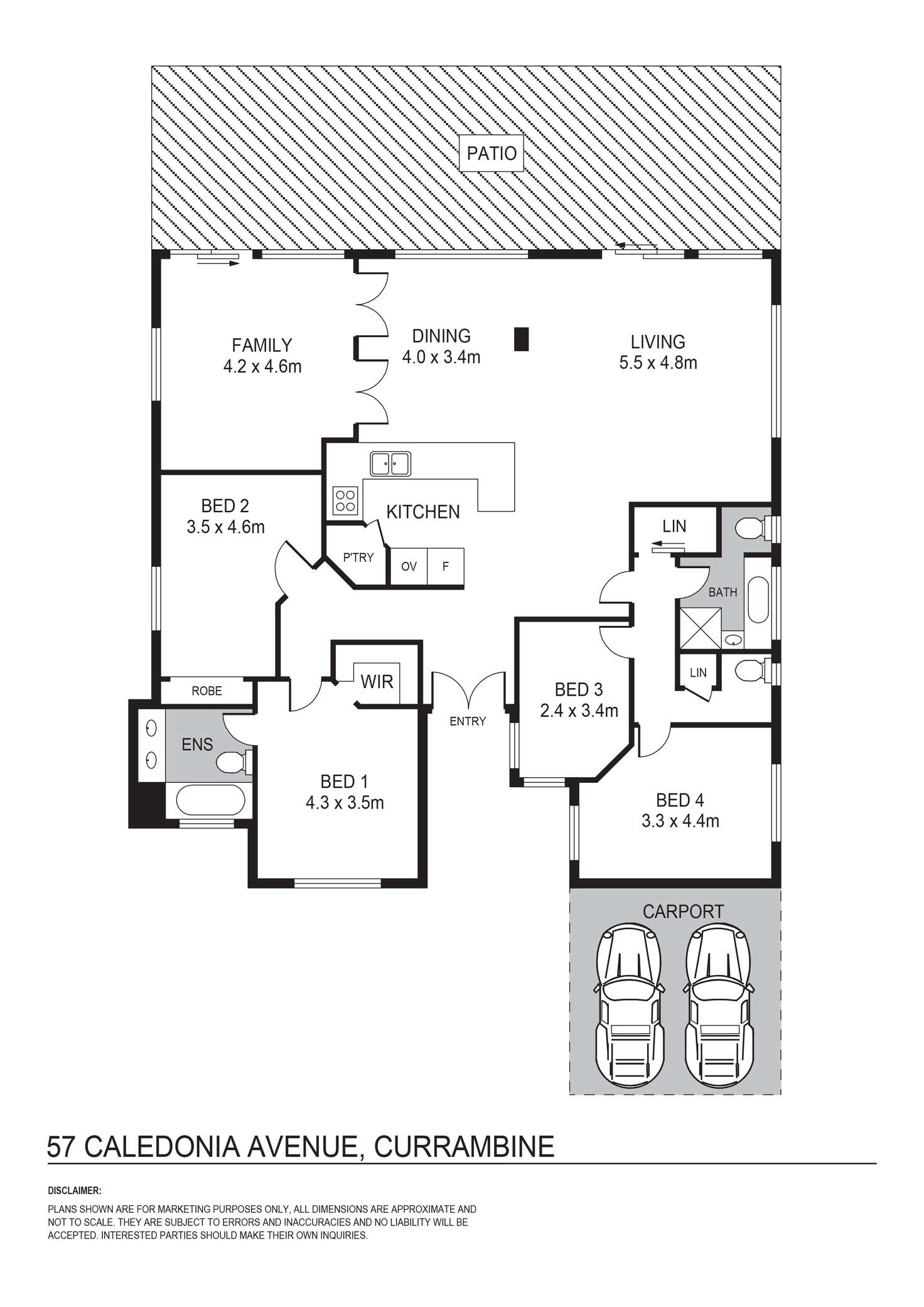 Floorplan of Homely house listing, 57 Caledonia Avenue, Currambine WA 6028