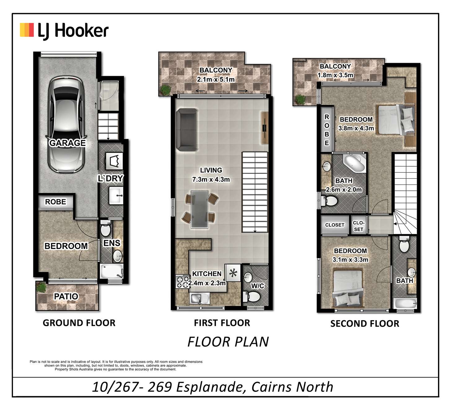 Floorplan of Homely townhouse listing, 10/267-269 Esplanade, Cairns North QLD 4870